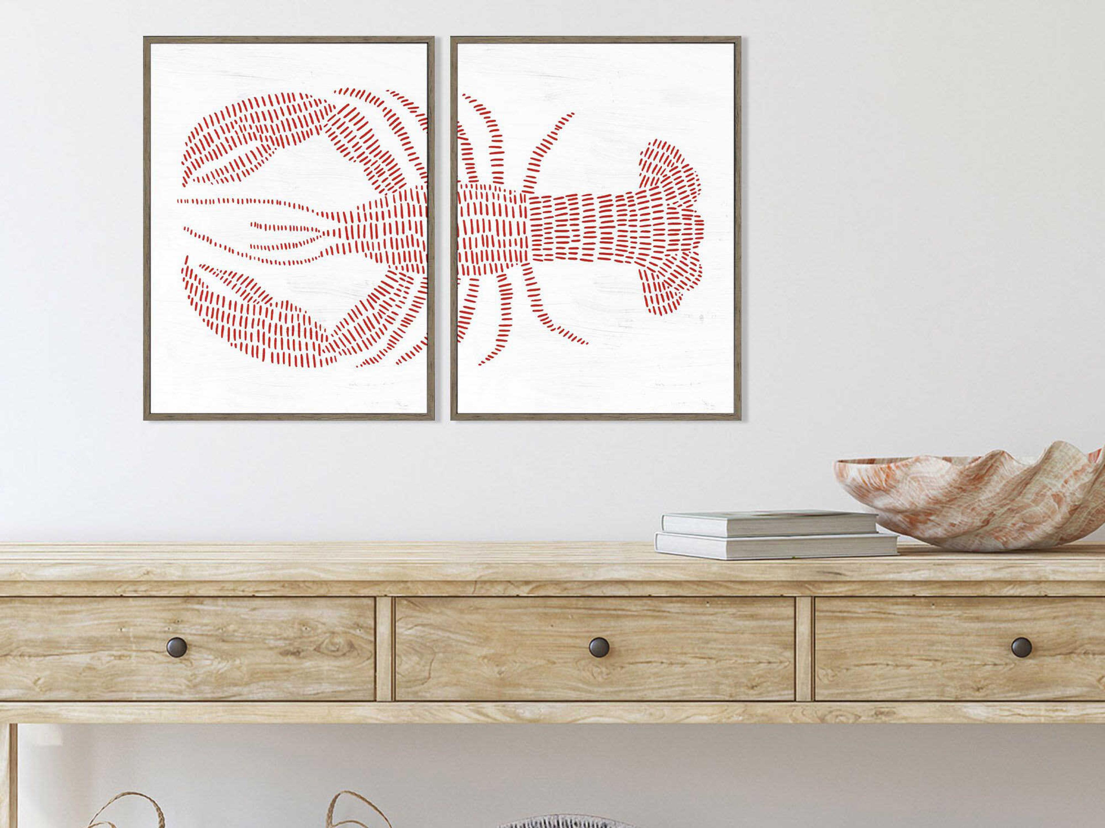 Paragon Spotted Lobster Wall Art Set of 2