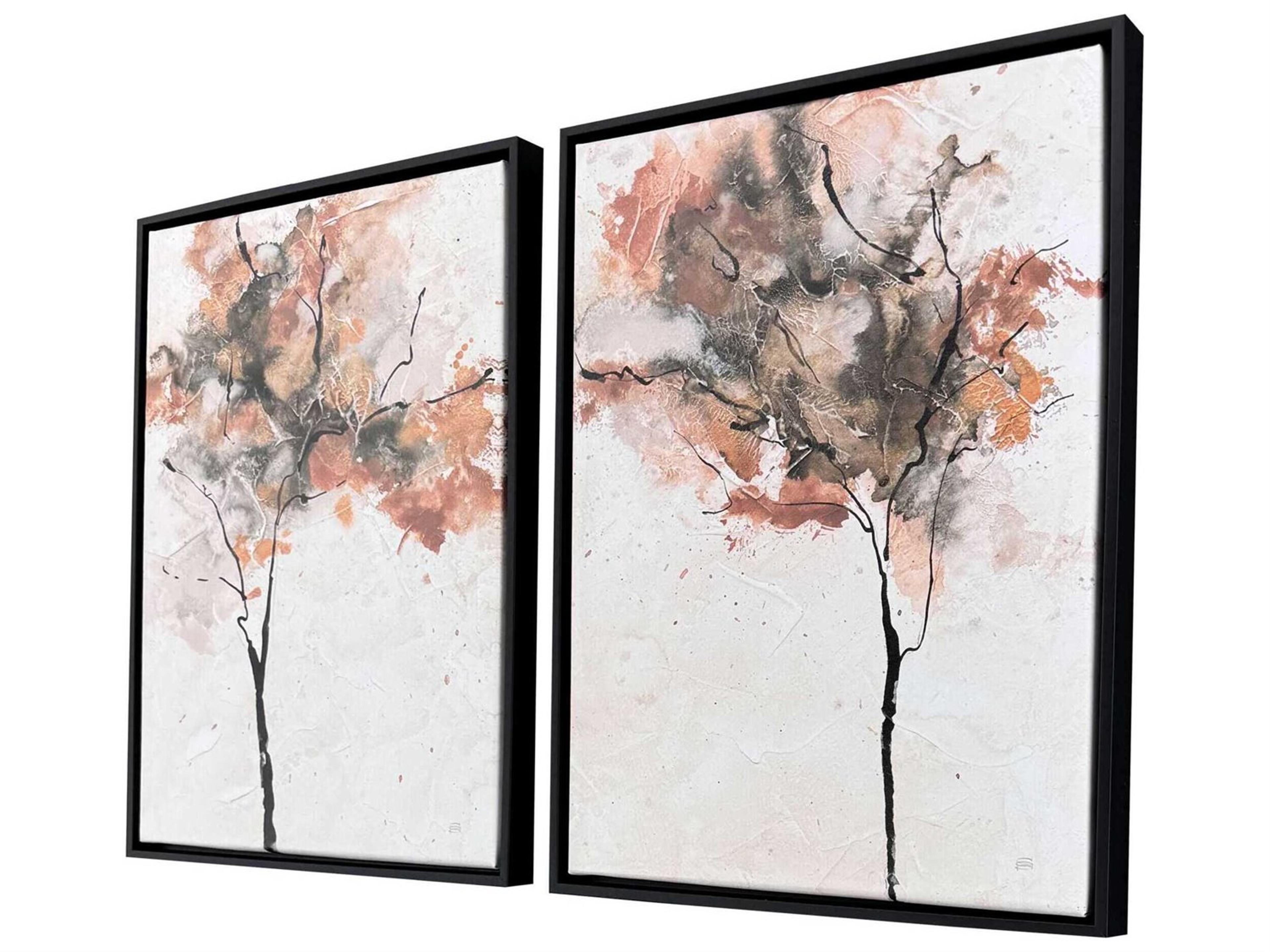 Paragon Landscapes Textural Trees Canvas Wall Art Set of 2