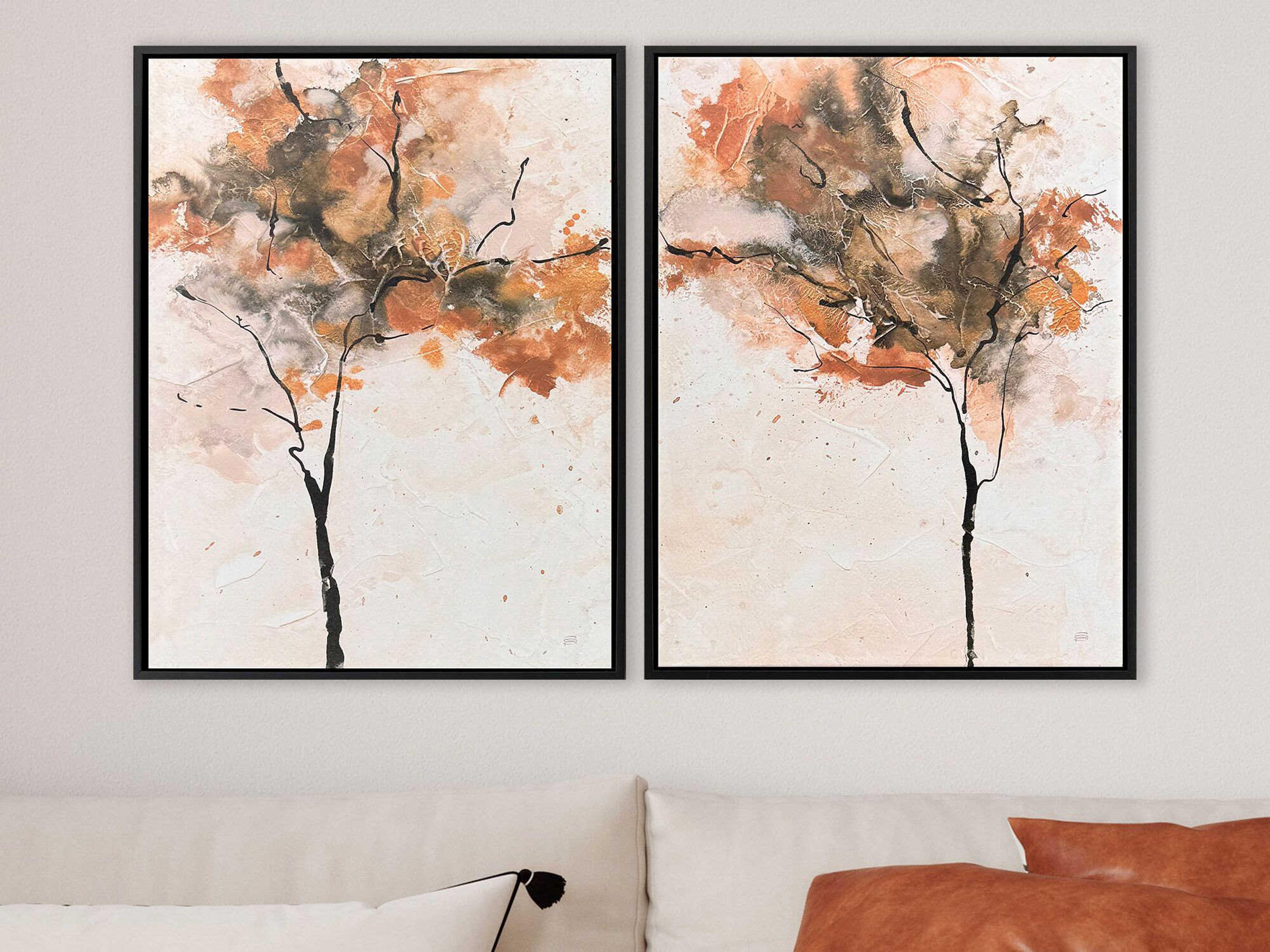 Paragon Landscapes Textural Trees Canvas Wall Art Set of 2
