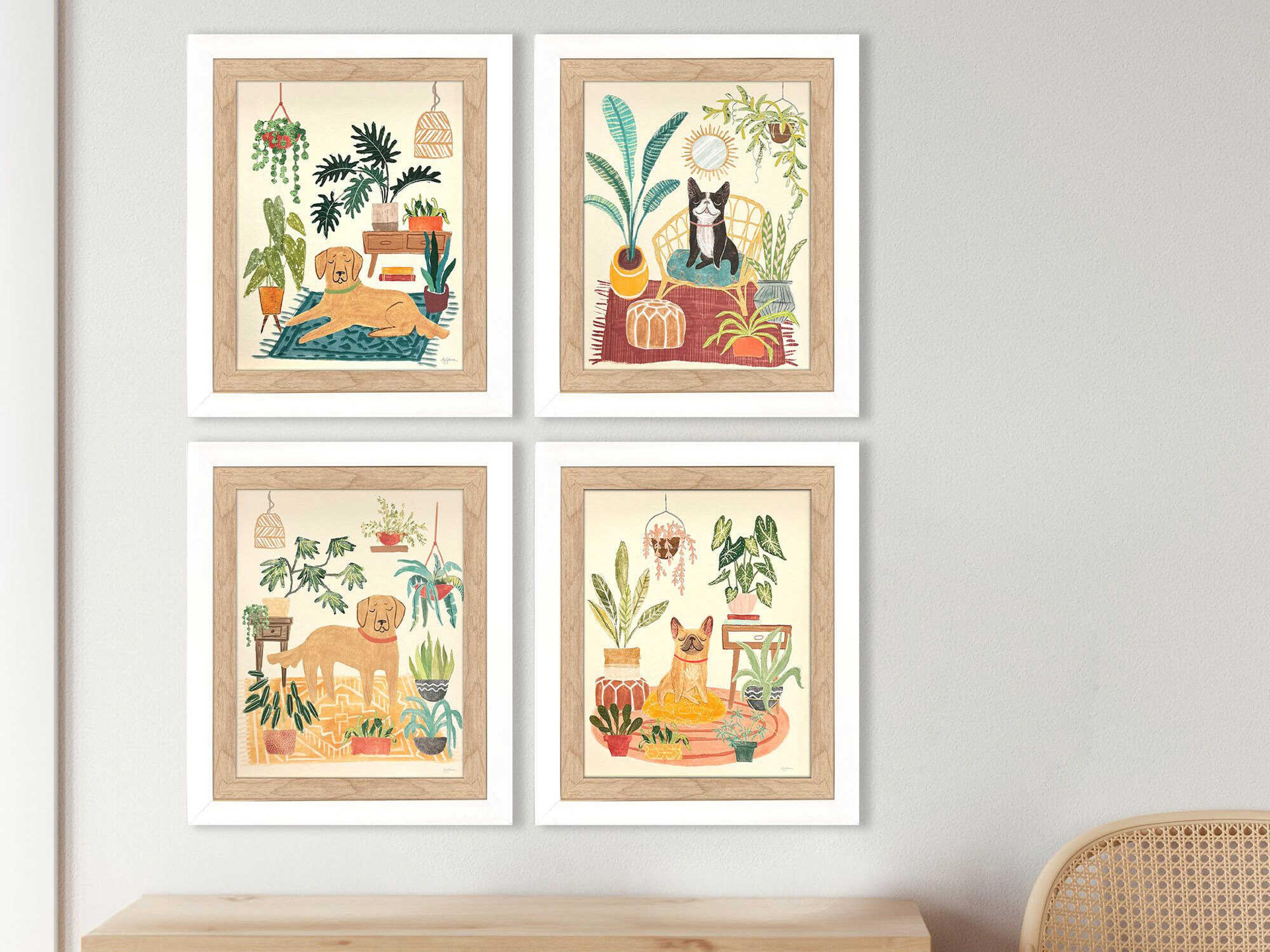 Paragon Animals Urban Jungle Dogs Wall Art Set of 4