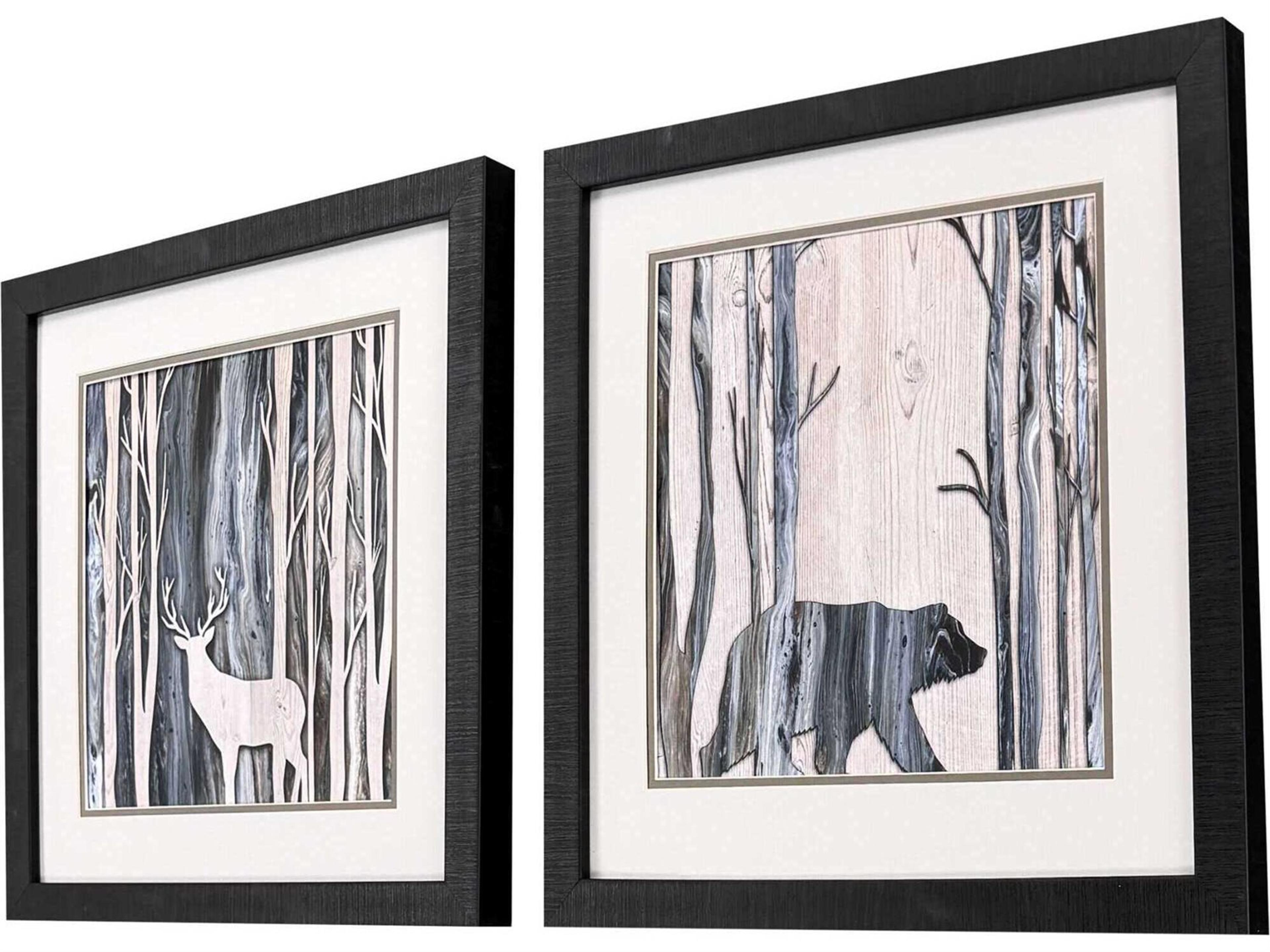 Paragon Animals Fluid Lodge Wall Art Set of 2