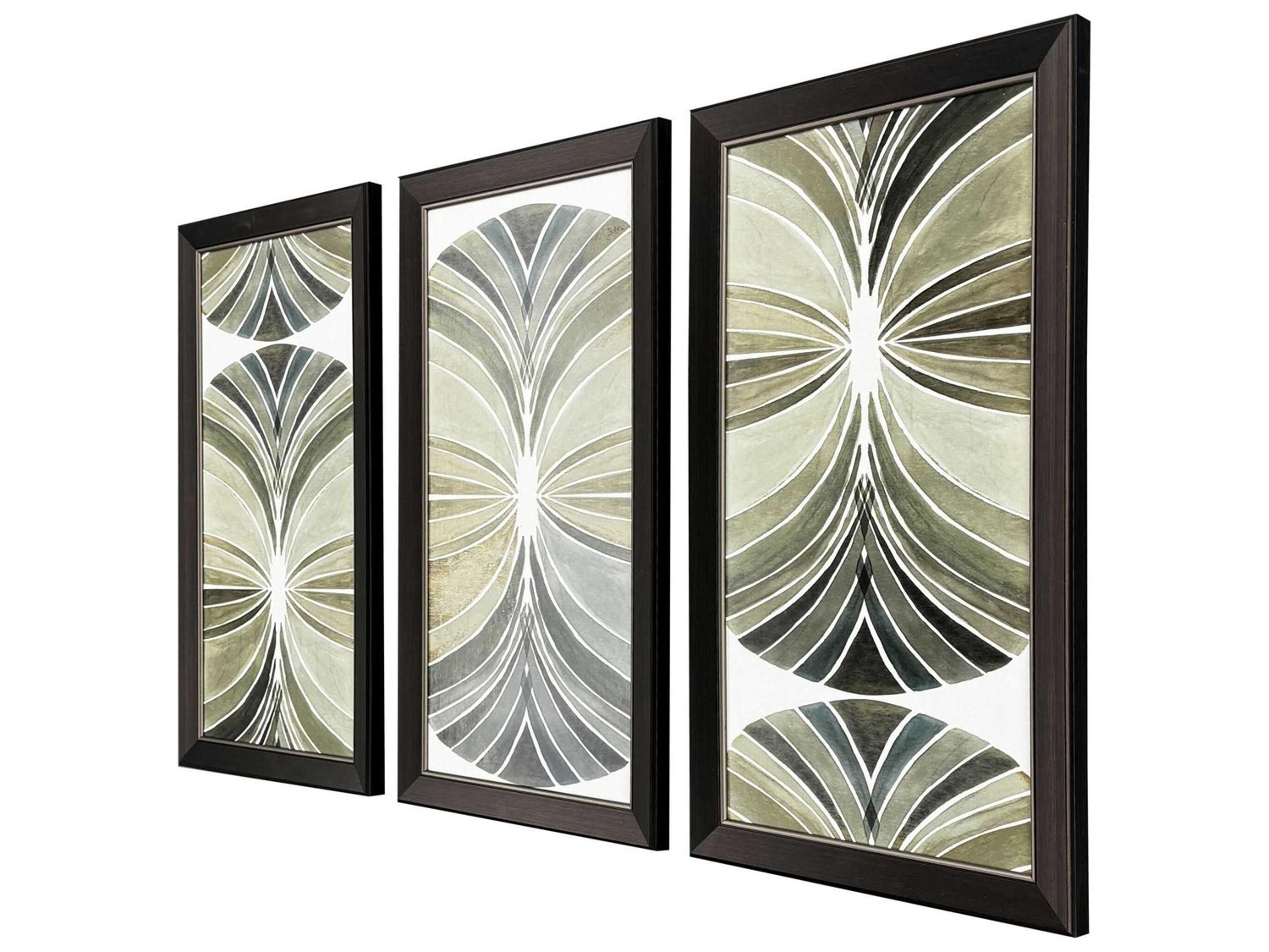 Paragon Abstract Palm Art Deco Wall Art Set of 3