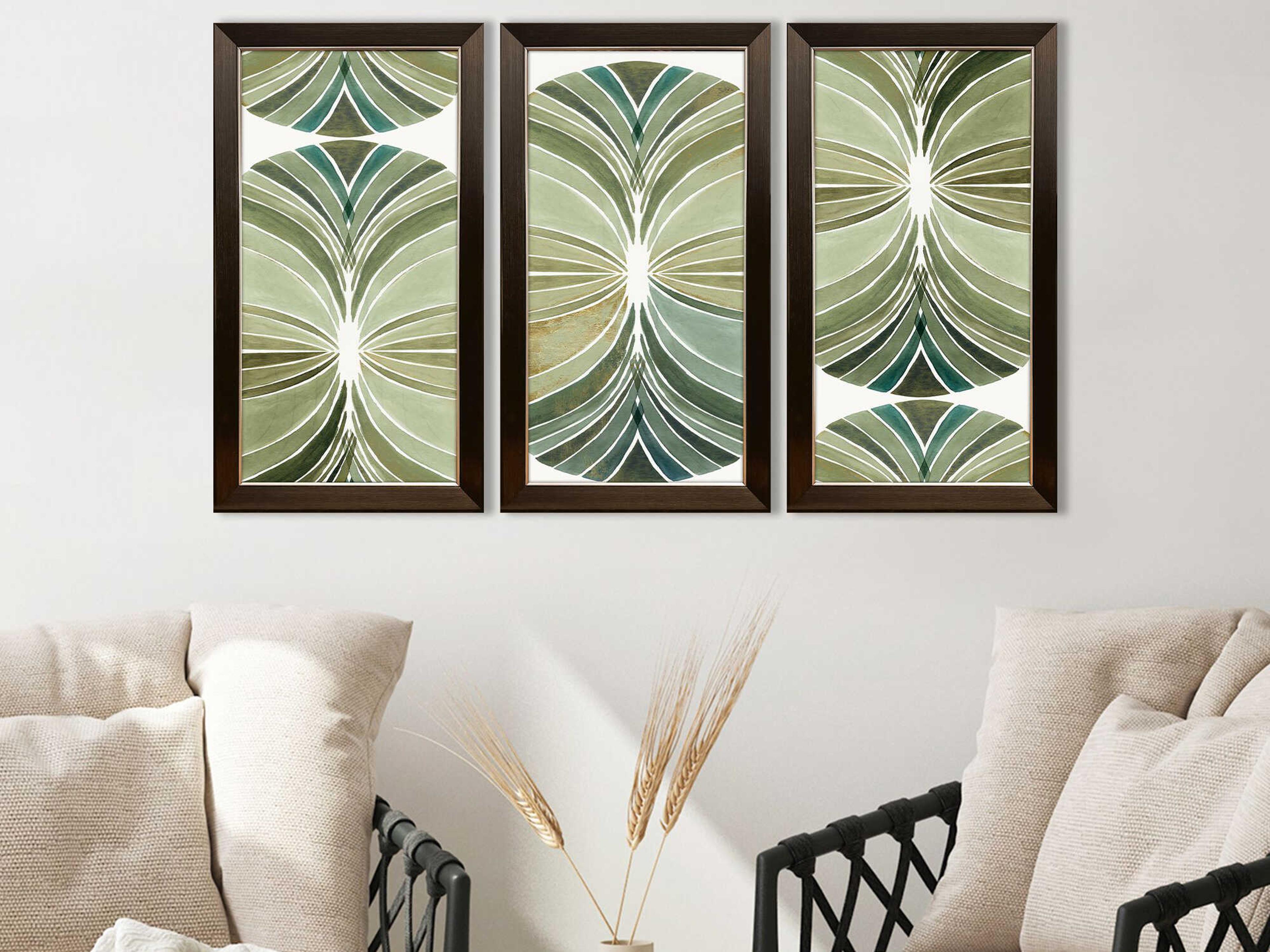 Paragon Abstract Palm Art Deco Wall Art Set of 3