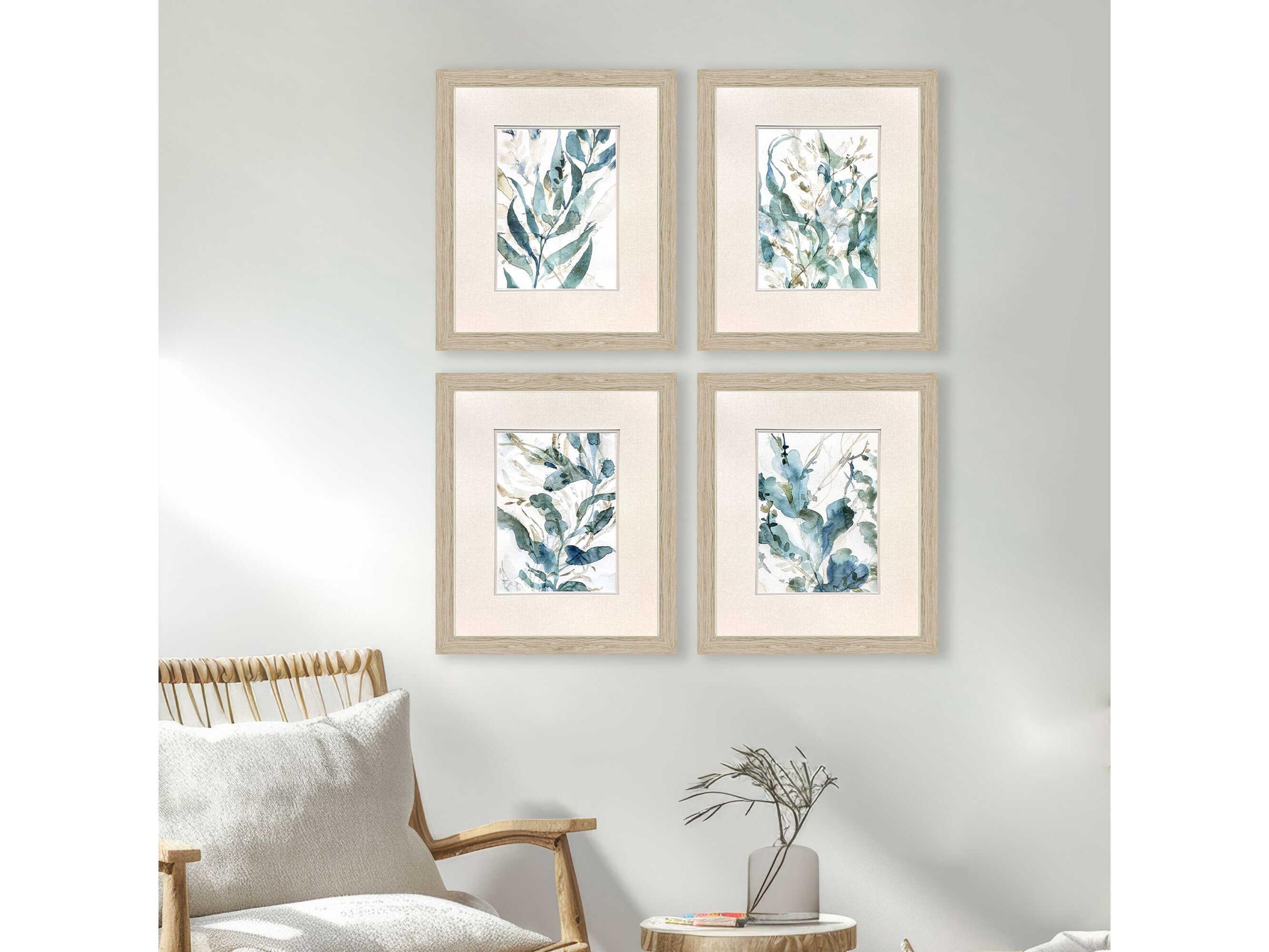 Paragon Waterside Underwater Botany Wall Art Set of 4