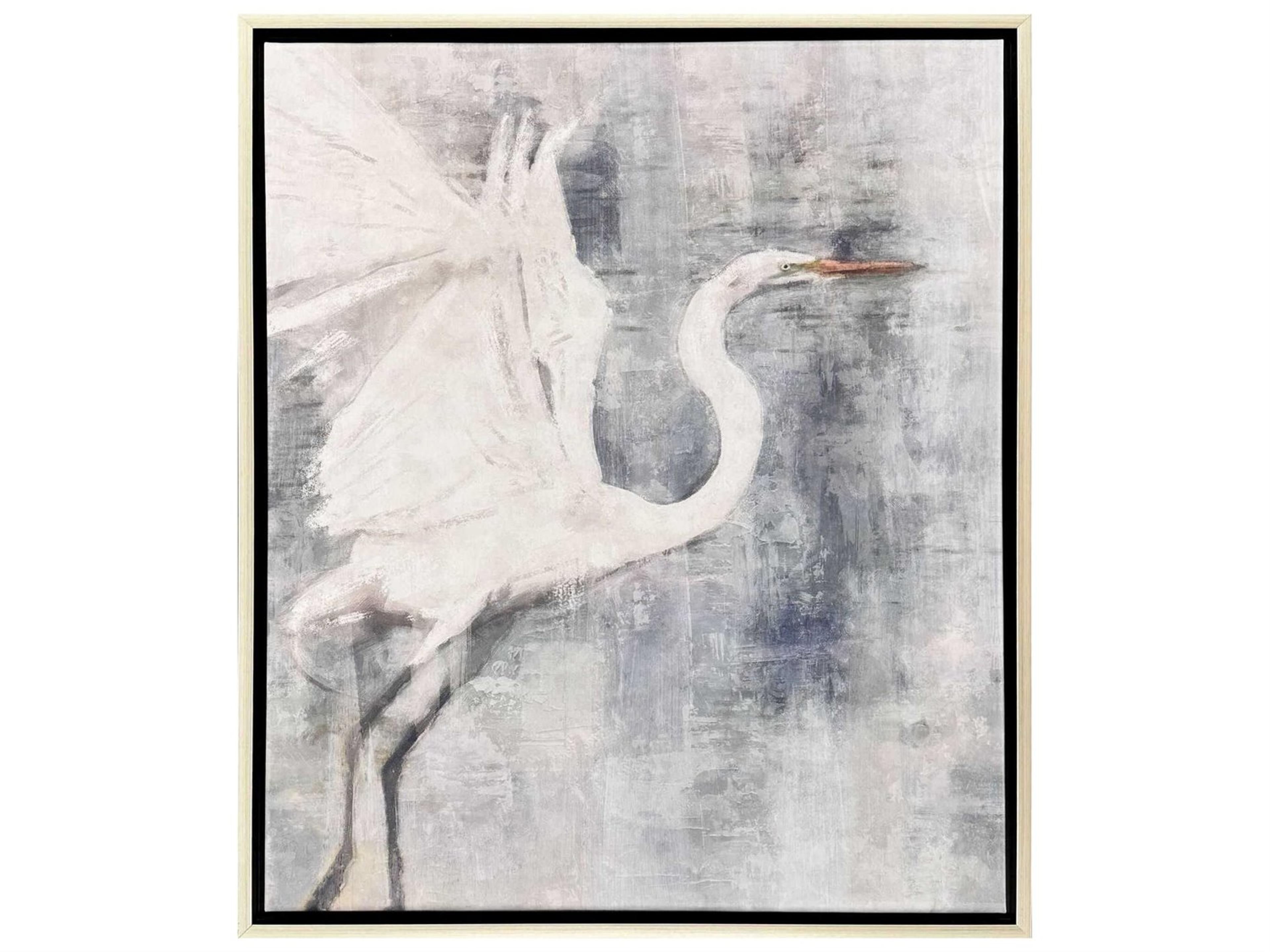 Animals Glacier Heron-I Canvas Wall Art