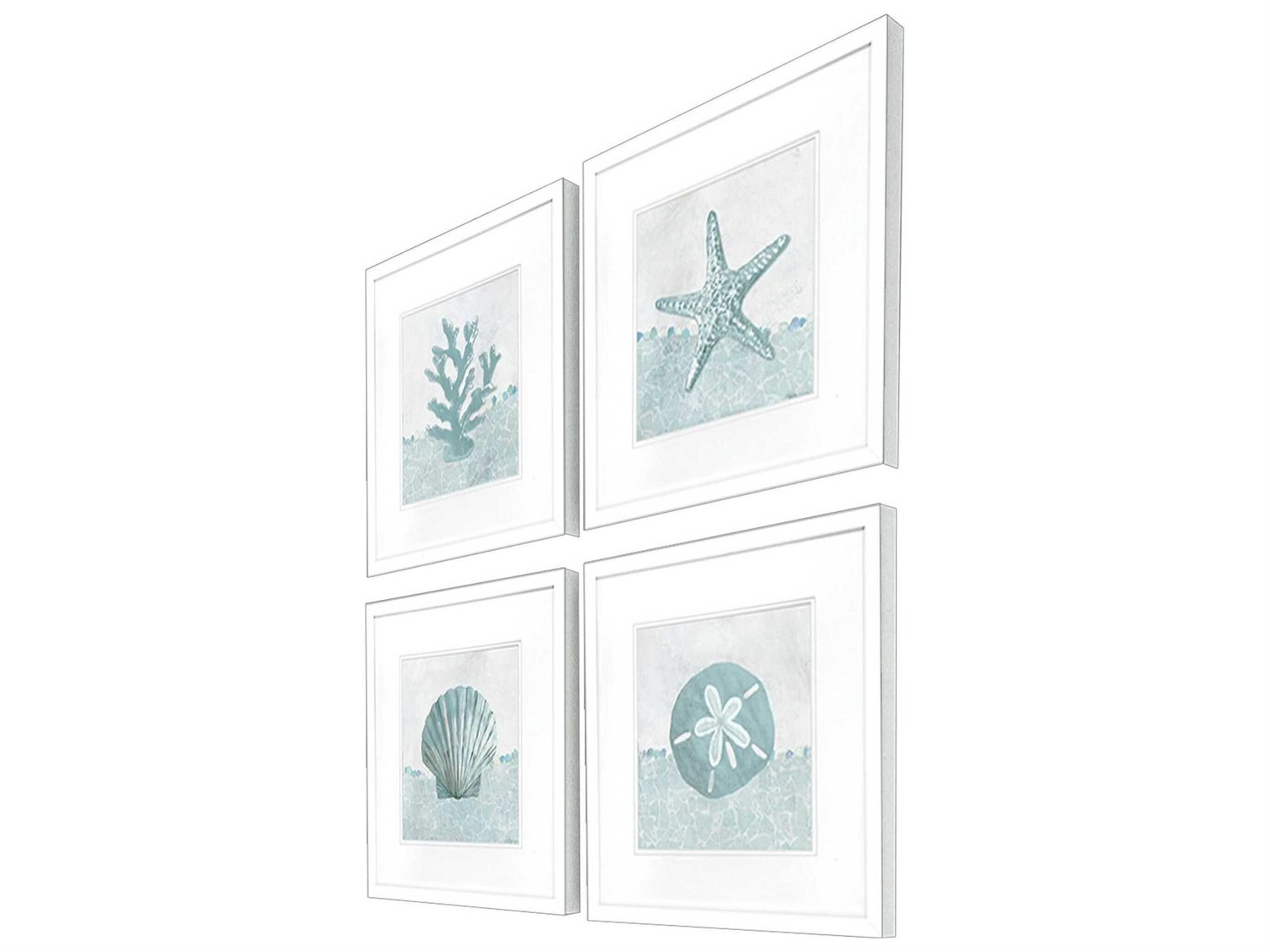 Paragon Animals Coastal Mosaic Wall Art Set of 4