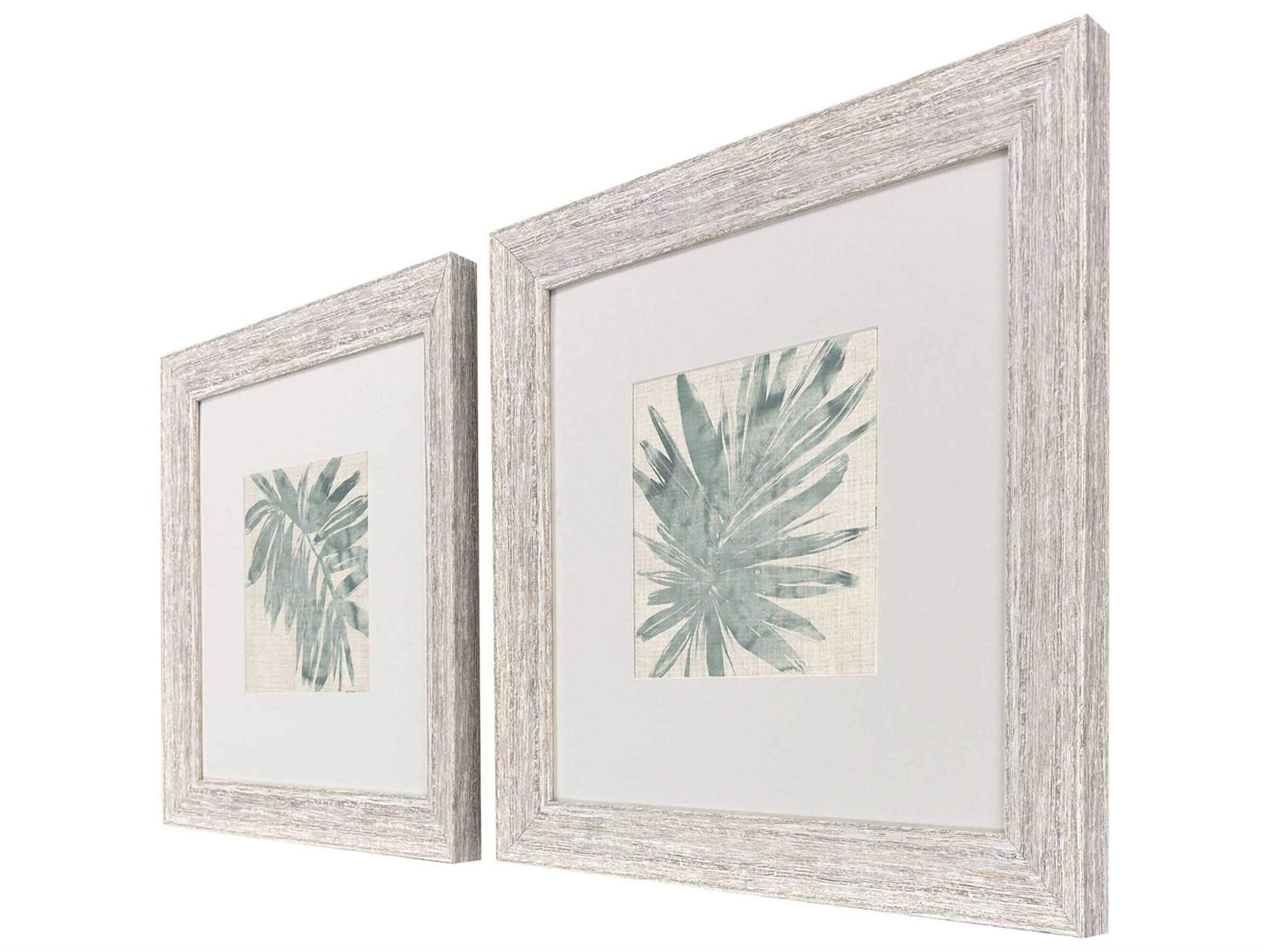 Paragon Florals Burlap Ocean Palm-I Wall Art Set of 2
