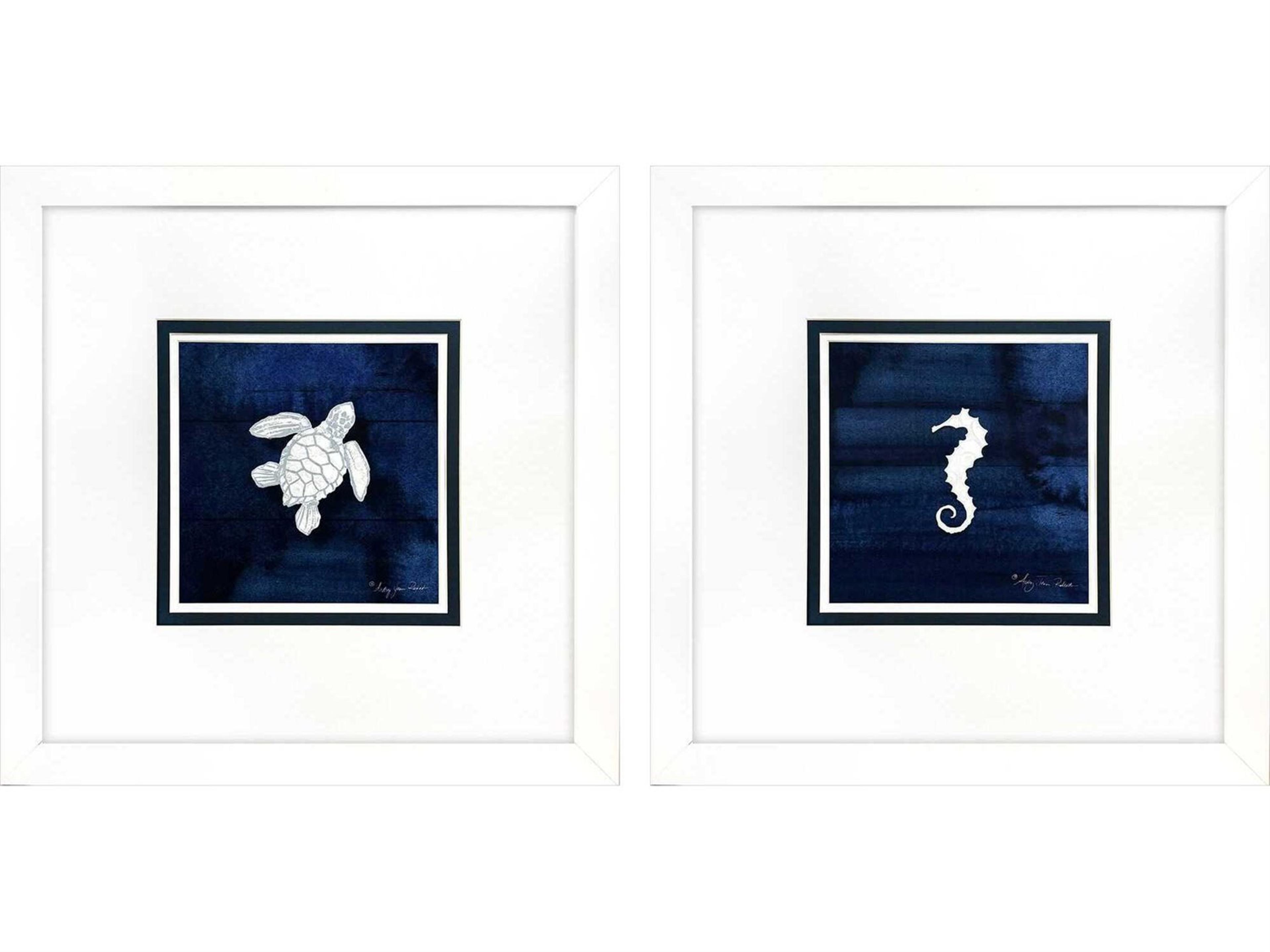 Paragon Animals Turtle Seahorse Wall Art Set of 2