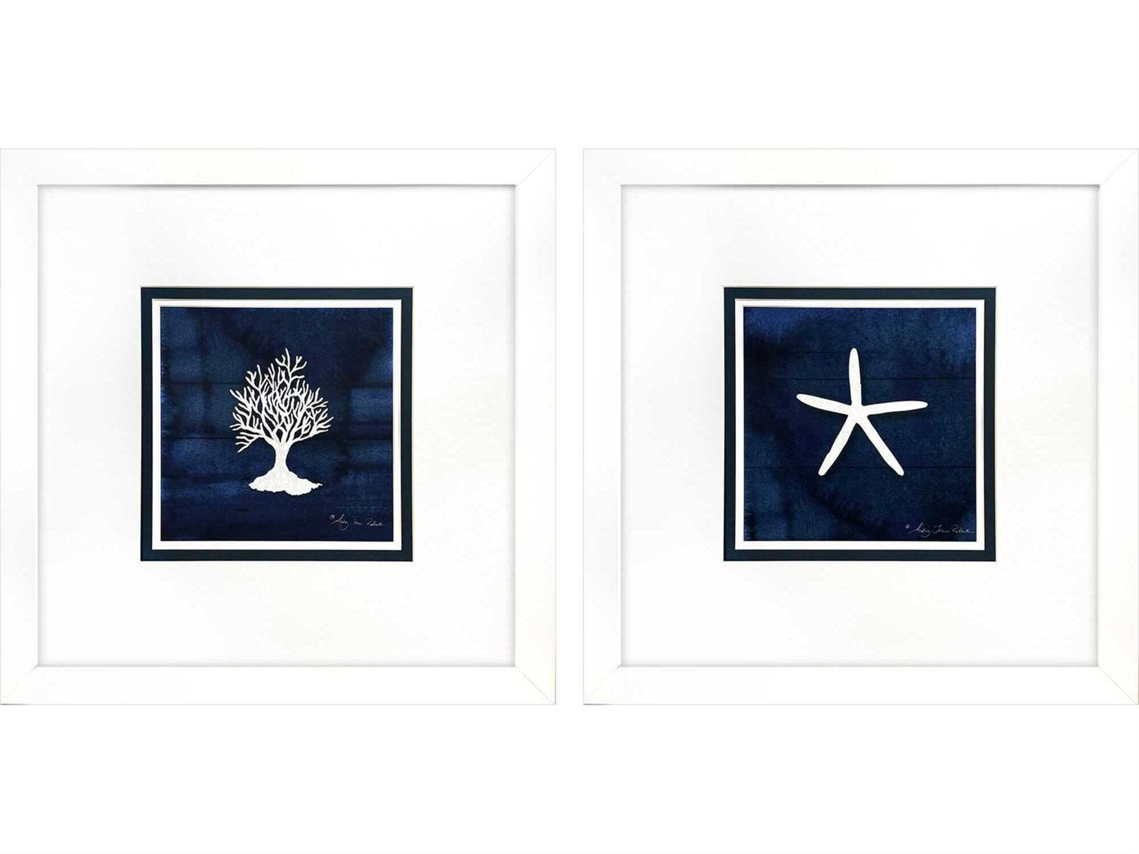 Paragon Animals Coral Starfish Wall Art Set of 2