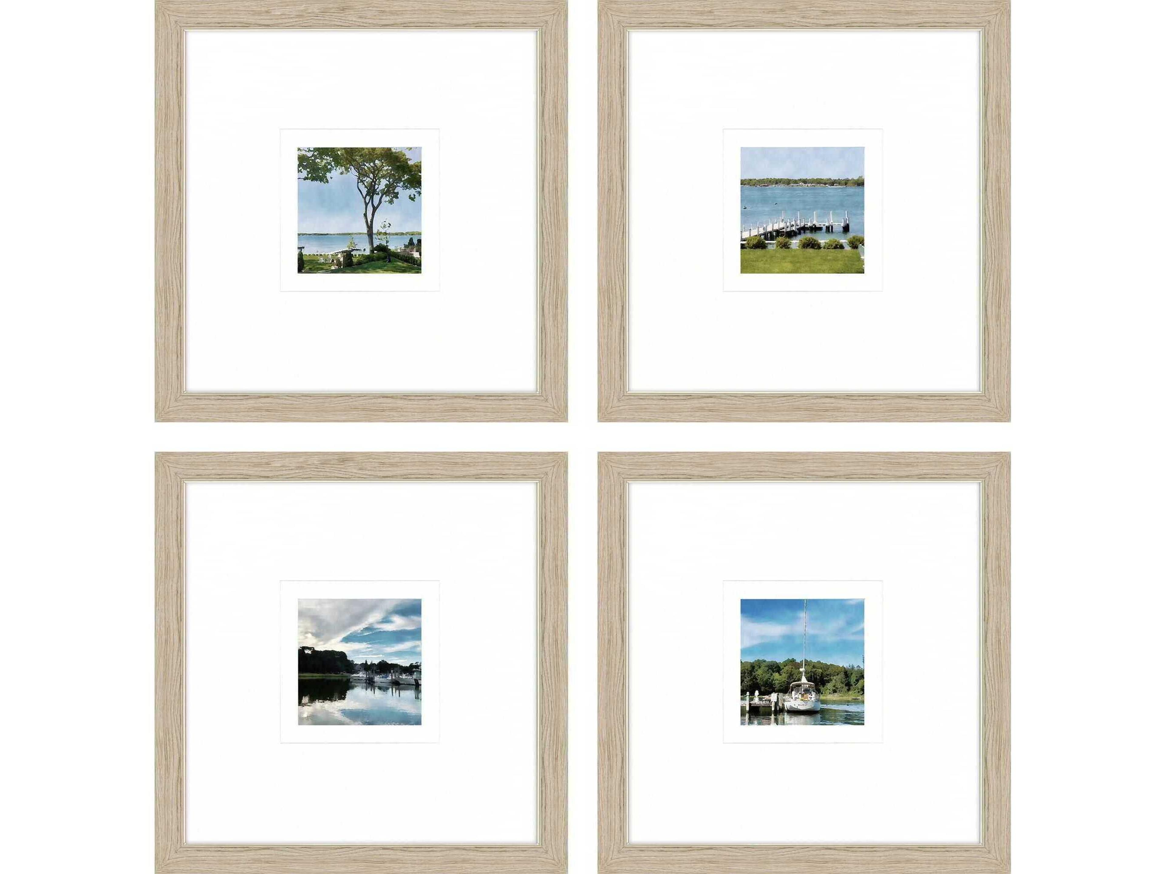 Waterside On the Water Wall Art Set of 4