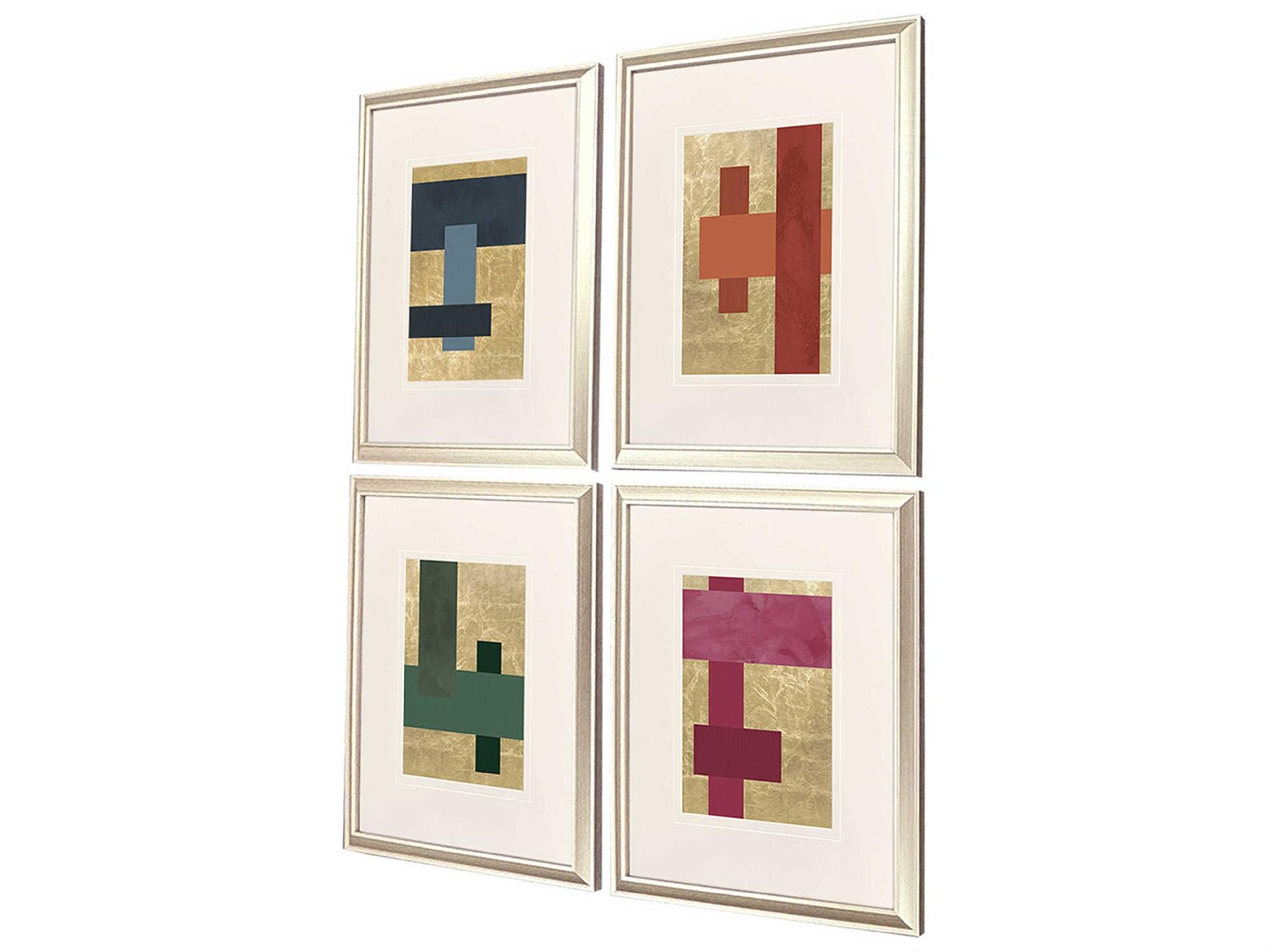 Paragon Geometrics Mini Colorblocks Wall Art Set of 4