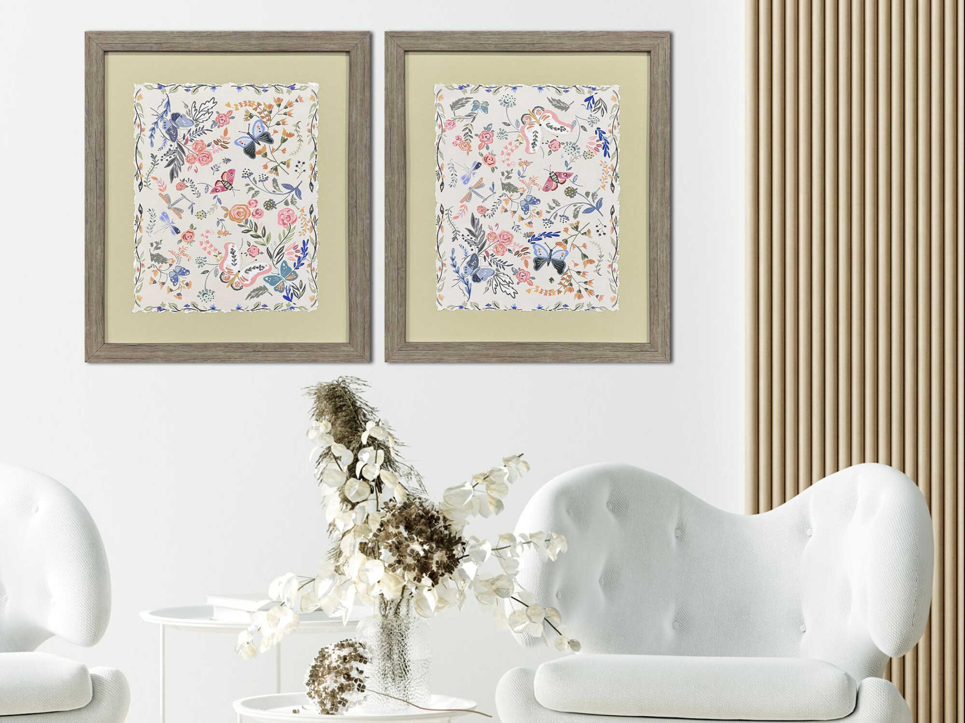 Paragon Florals Garden Friends Wall Art Set of 2