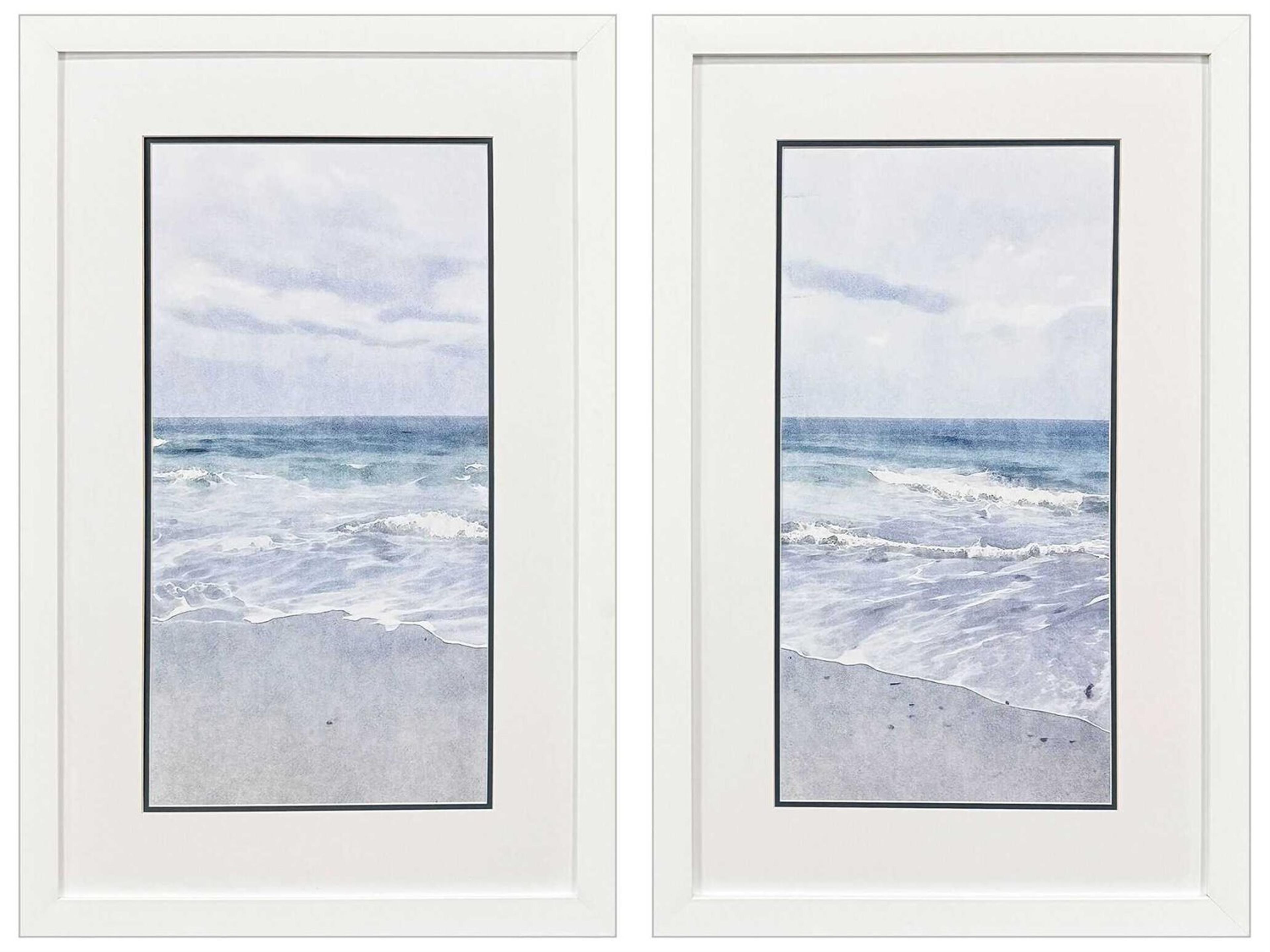 Paragon Waterside Tranquil Ocean Wall Art Set of 2