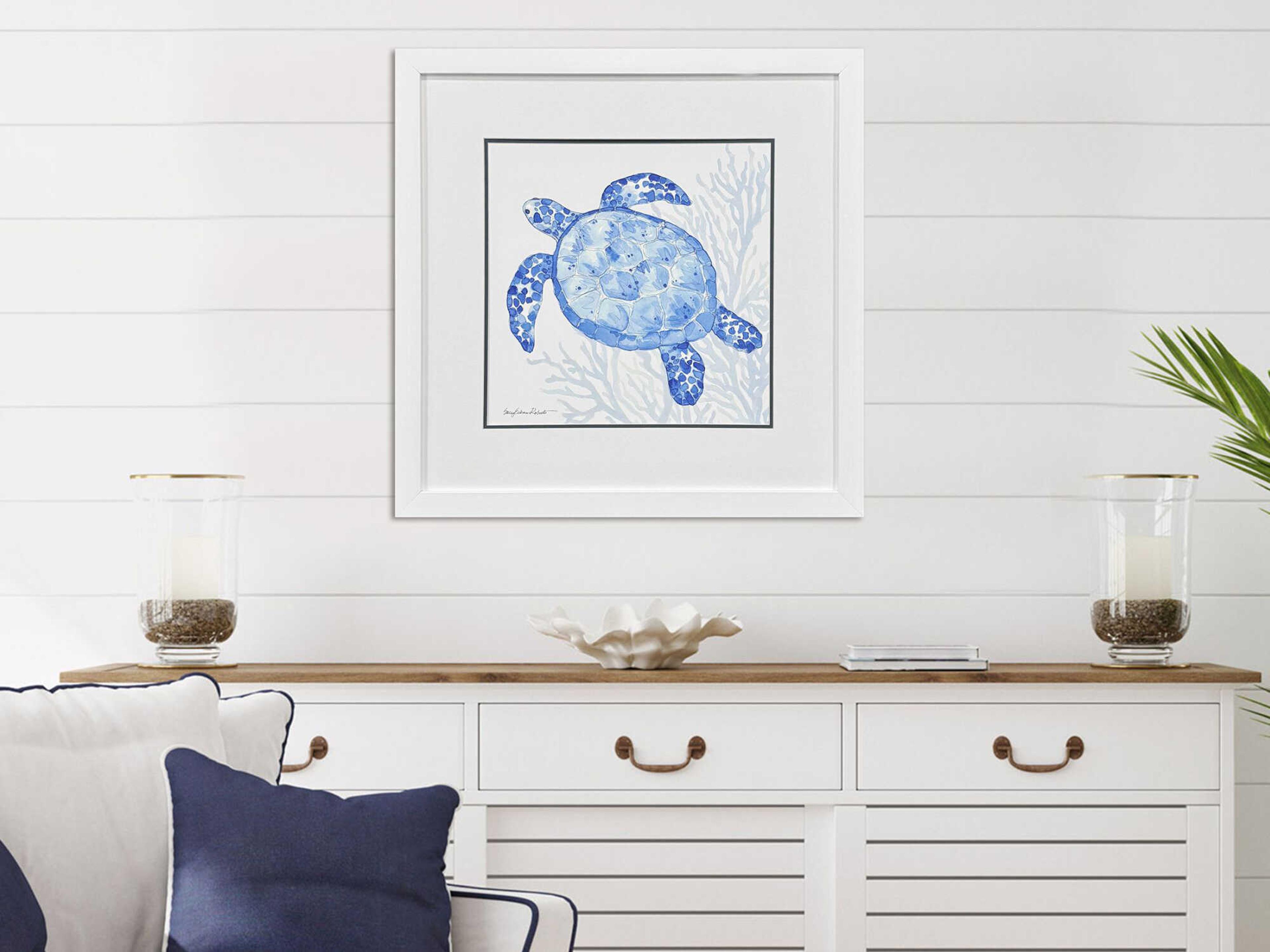 Paragon Animals Indigo Ocean Turtle Wall Art