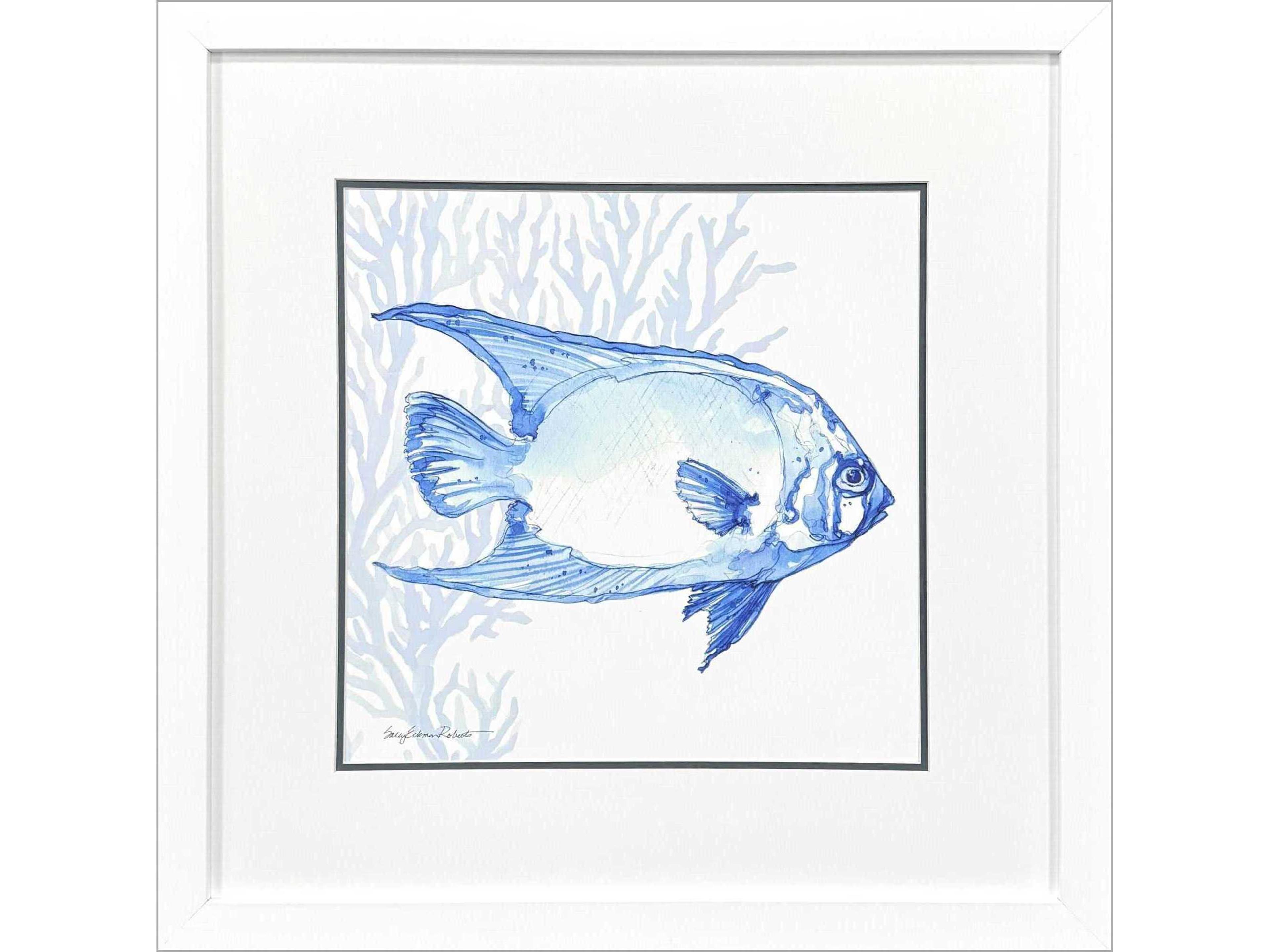 Animals Indigo Ocean Fish Wall Art
