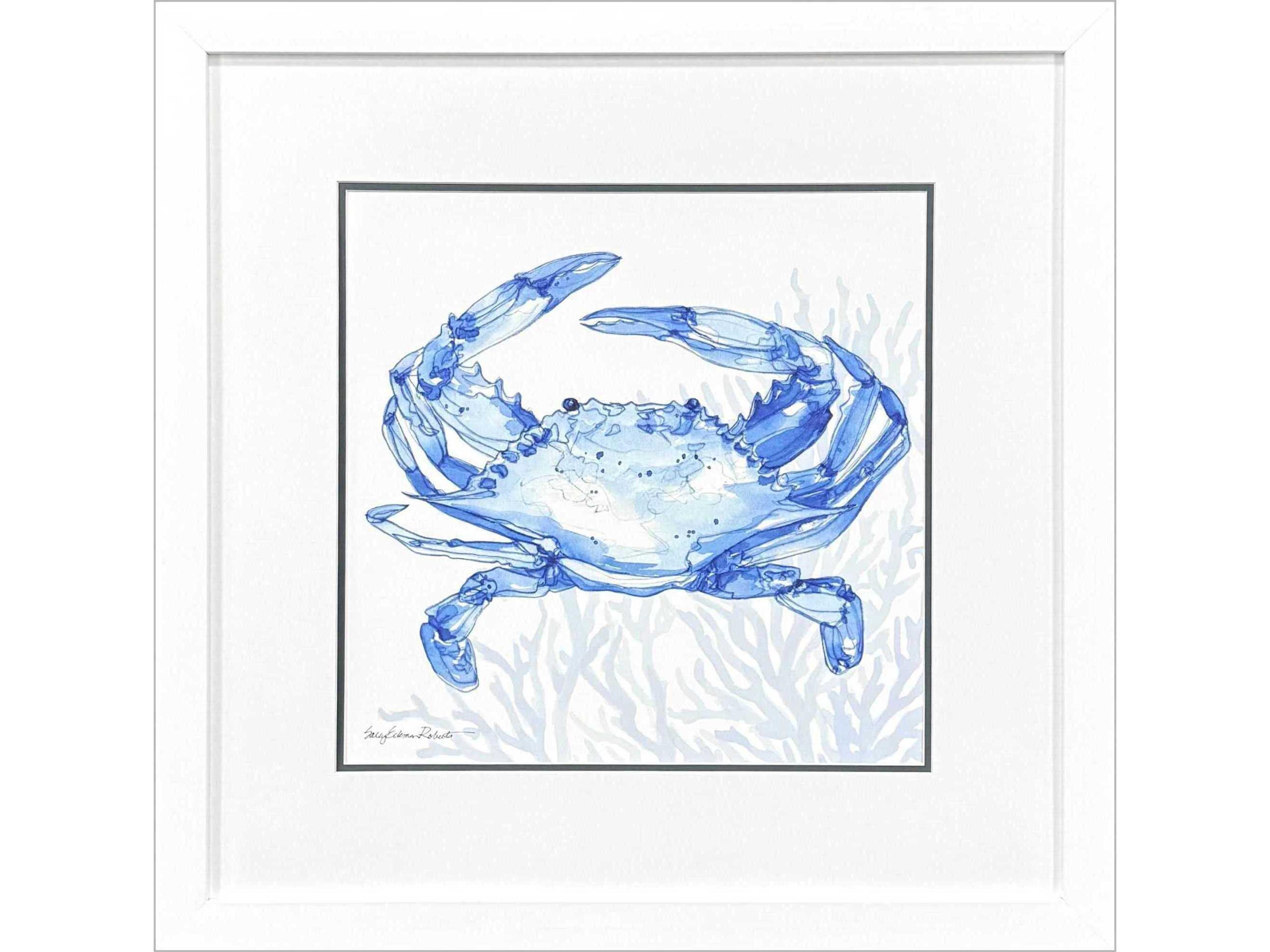 Paragon Animals Indigo Ocean Crab Wall Art