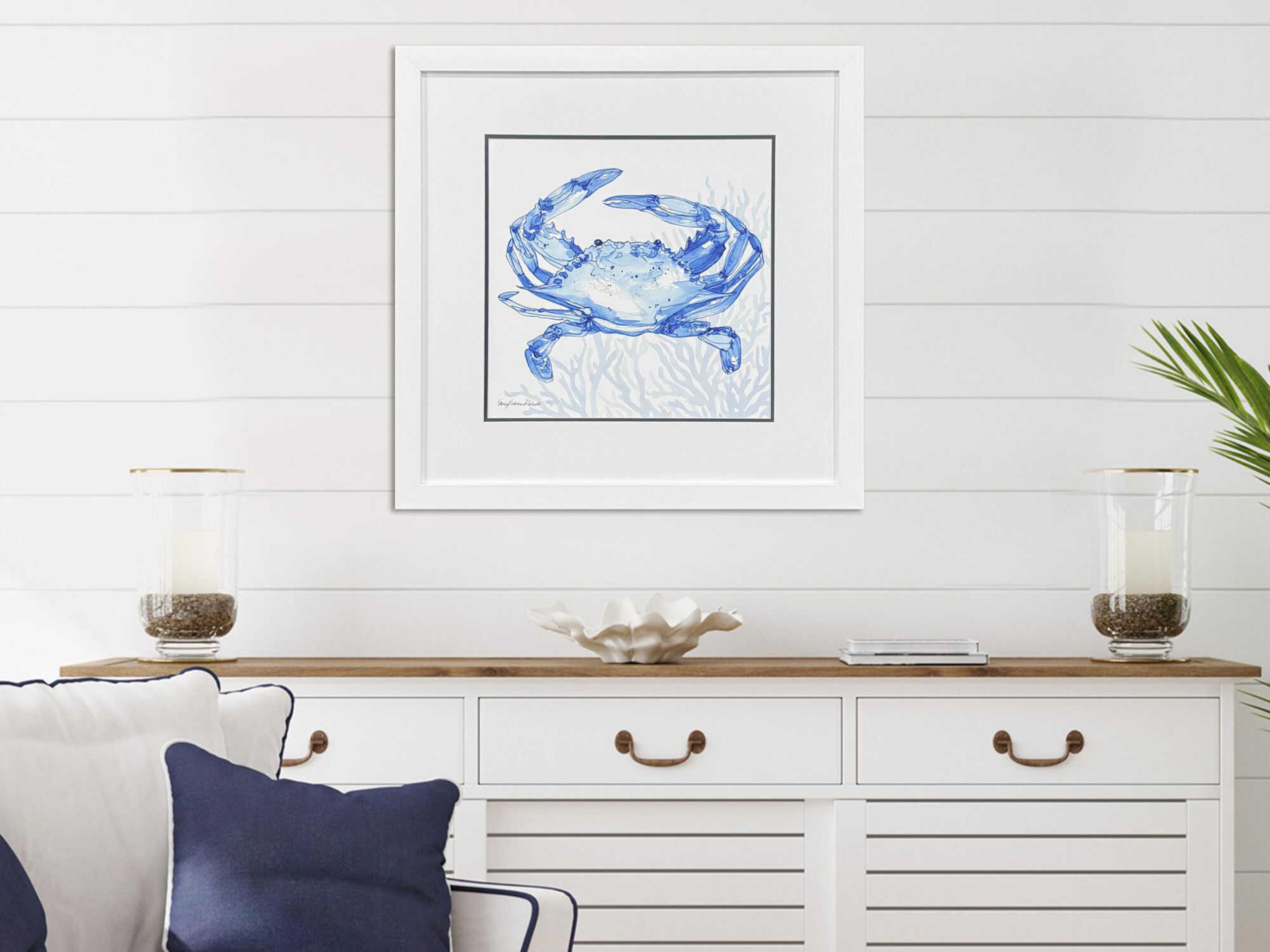 Paragon Animals Indigo Ocean Crab Wall Art