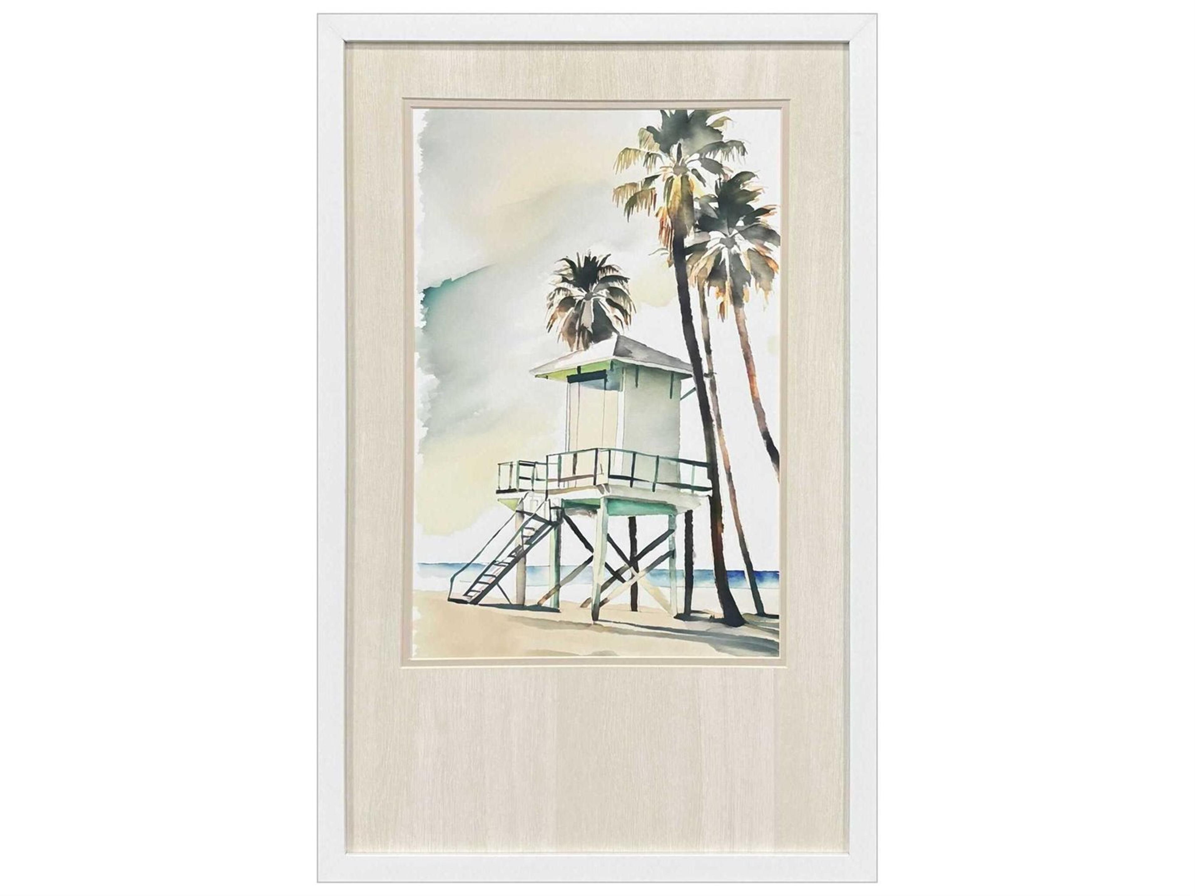 Waterside Boho Beachy Green Wall Art