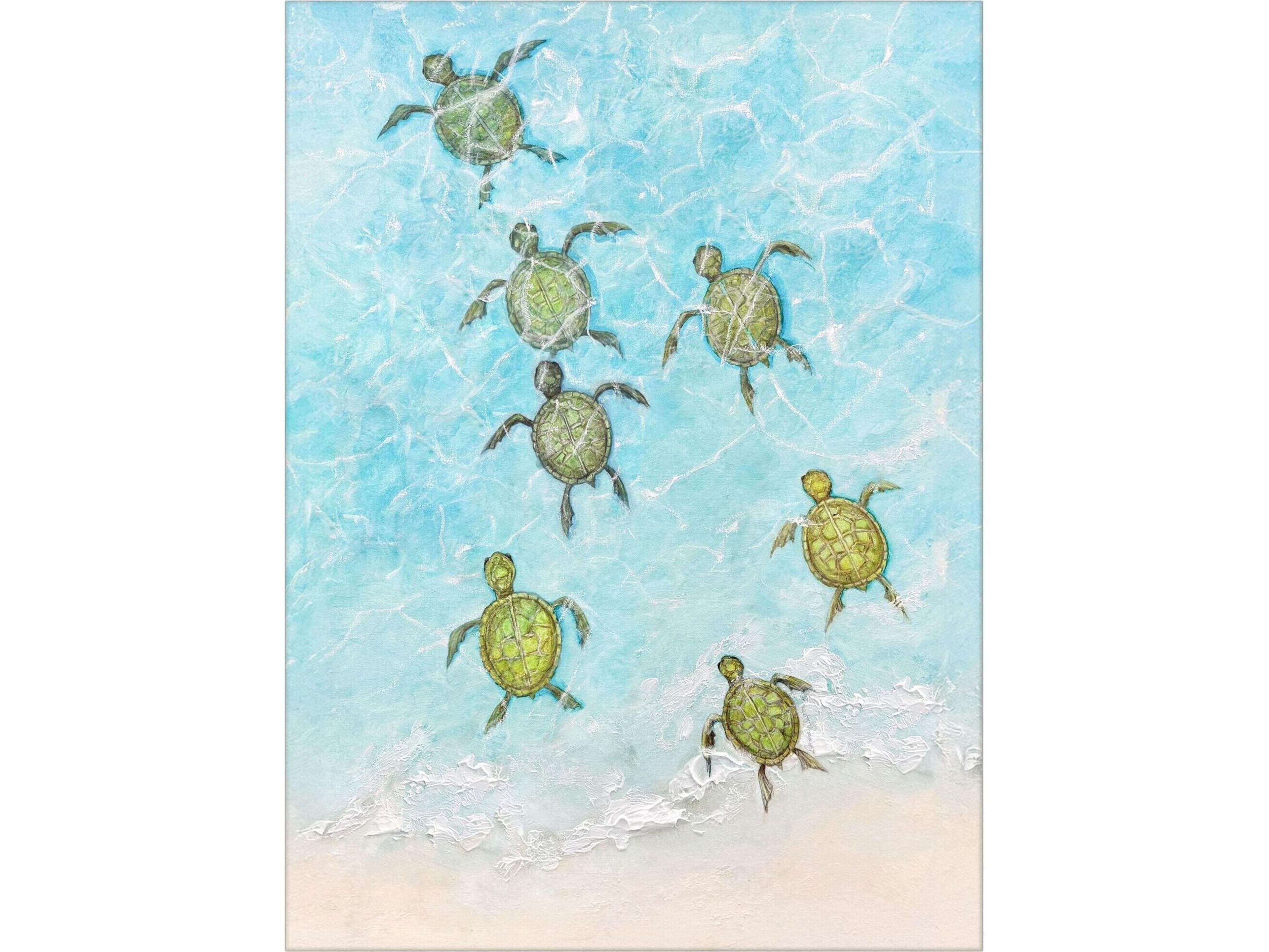 Swimming Turtles I Canvas Wall Art