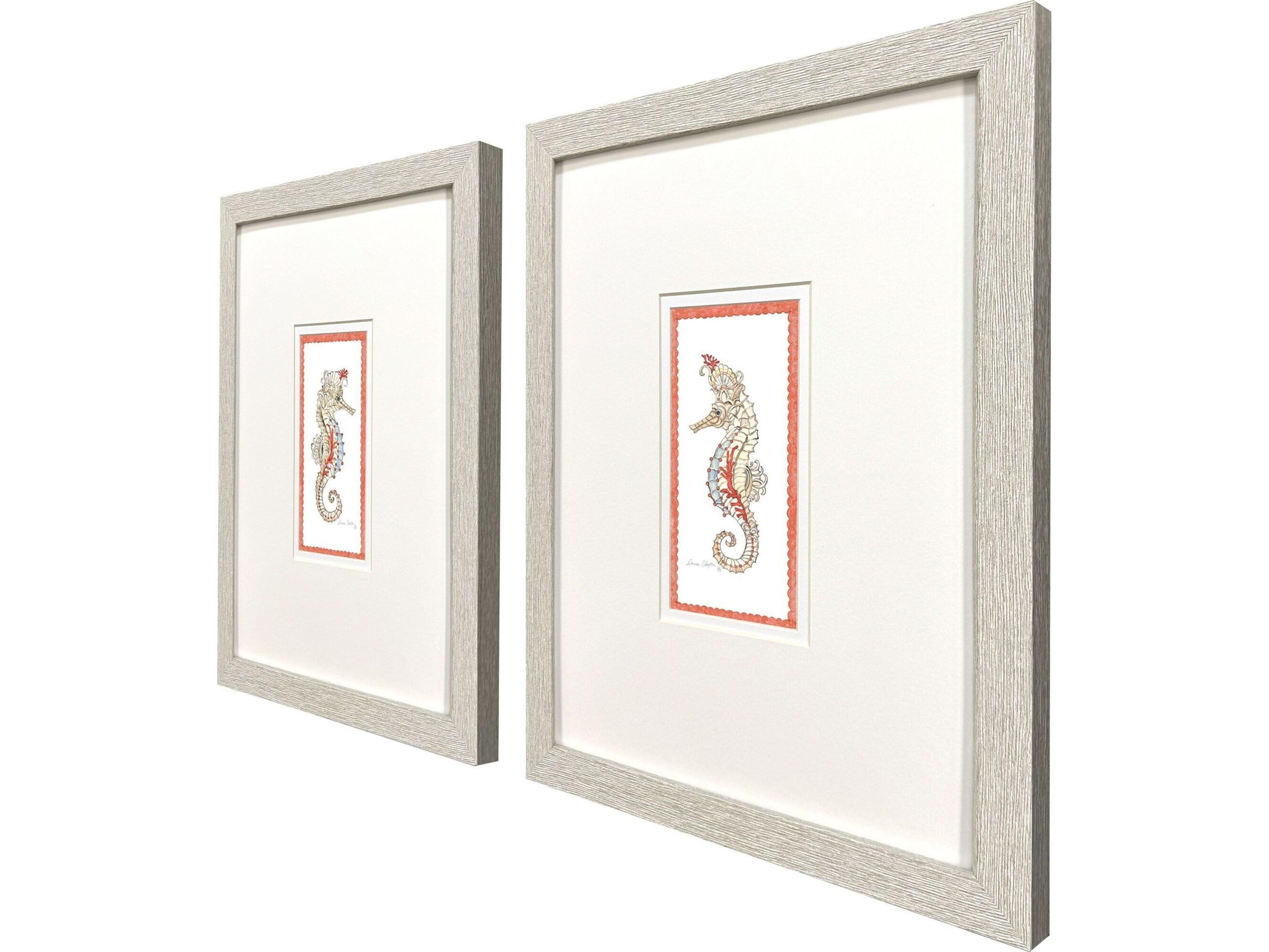 Paragon Dreamy Seahorse Framed Art - Set of 2