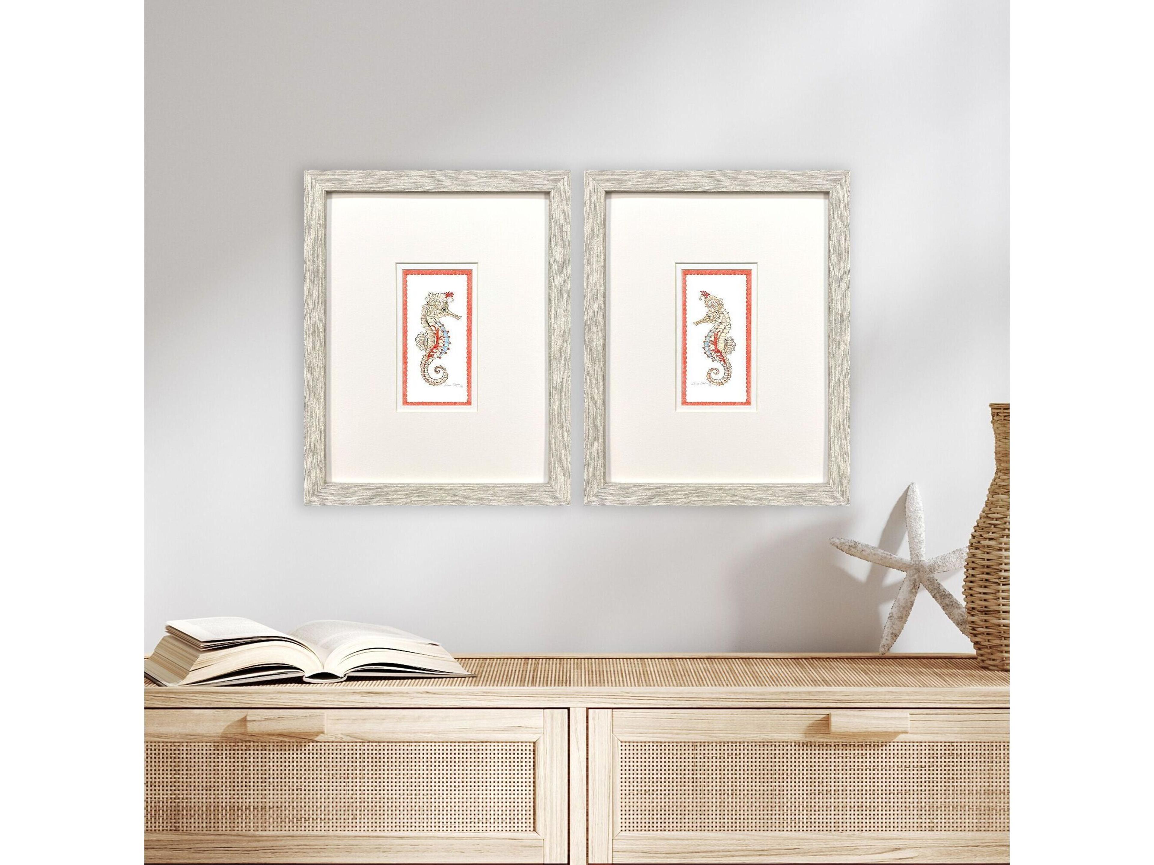 Paragon Dreamy Seahorse Framed Art - Set of 2