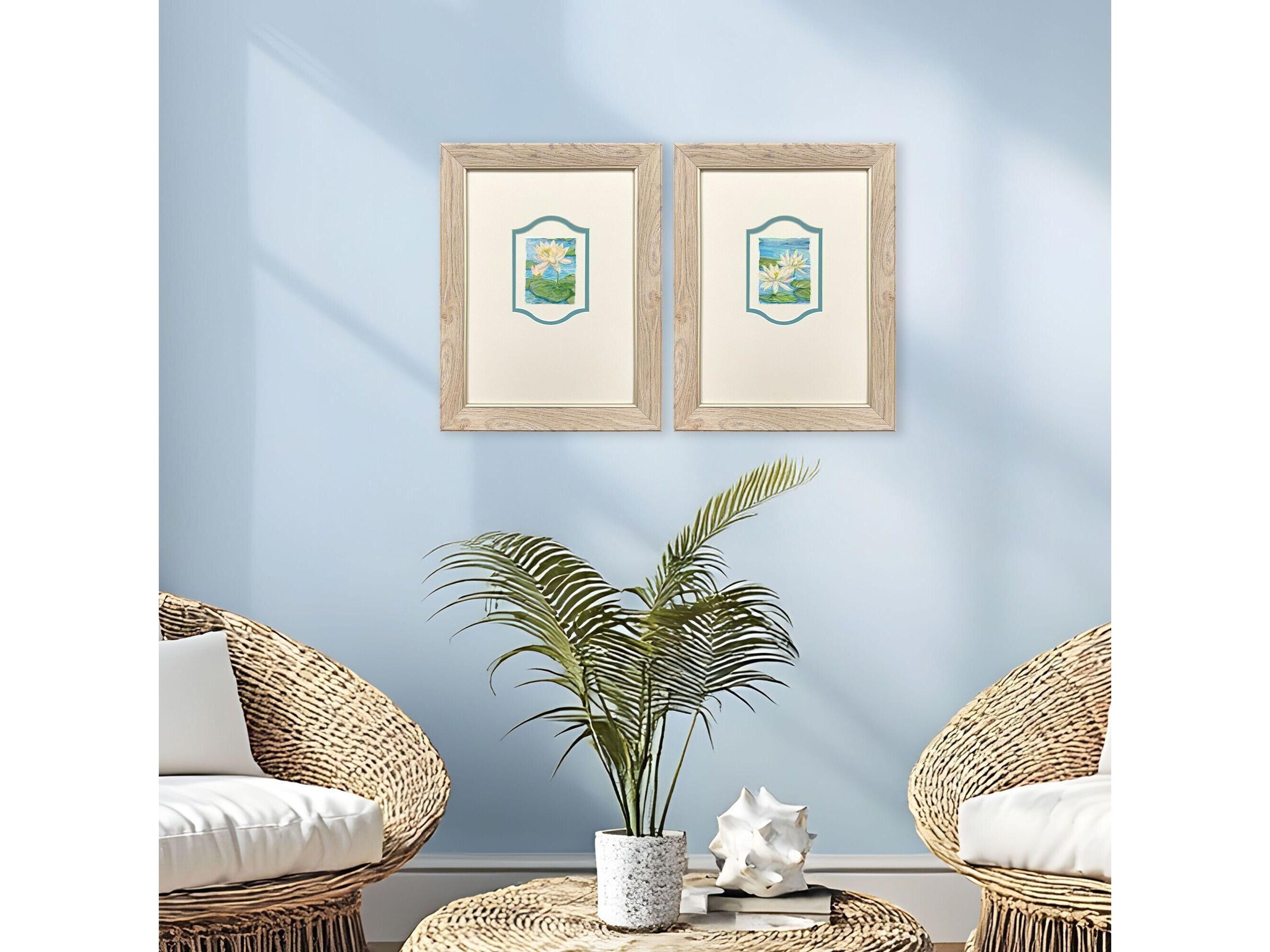 Paragon Water Lily Reverie Framed Art - Set of 2