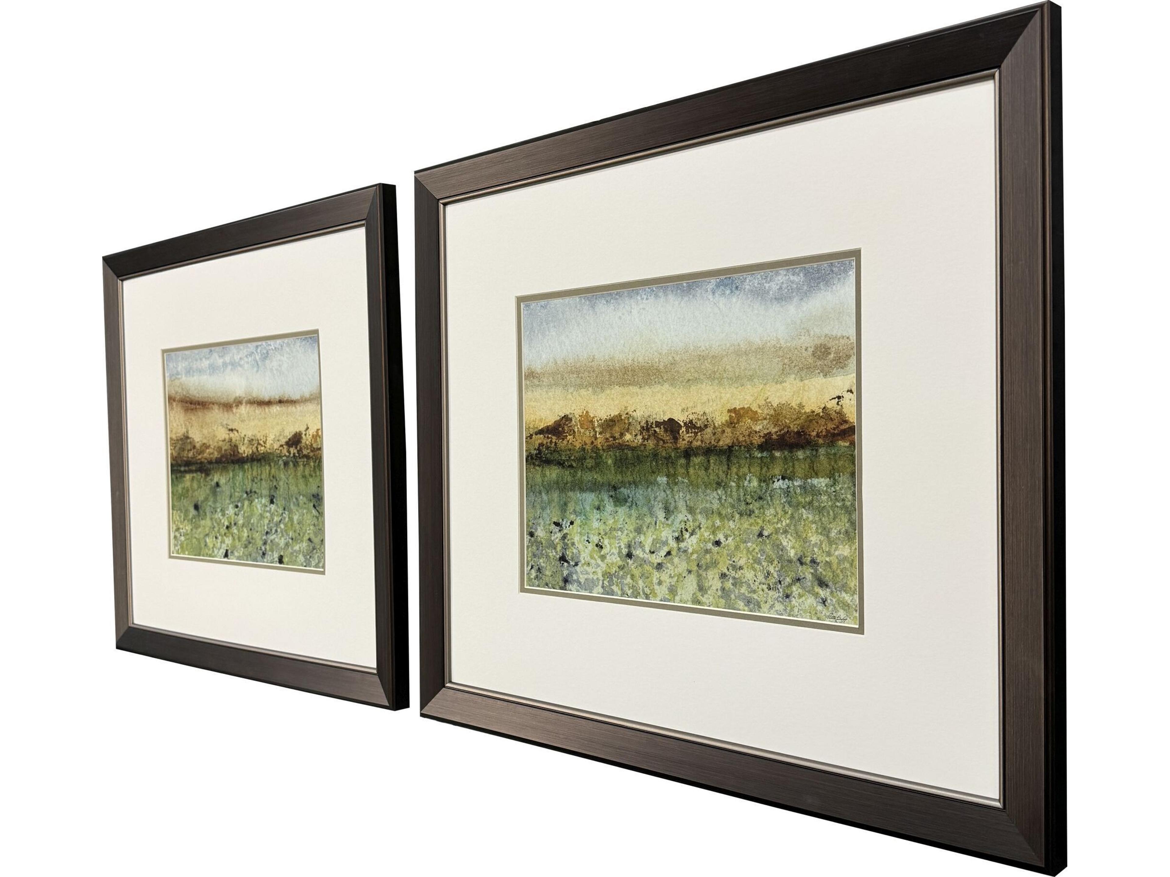 Paragon Abstract Vast Field Framed Art - Set of 2