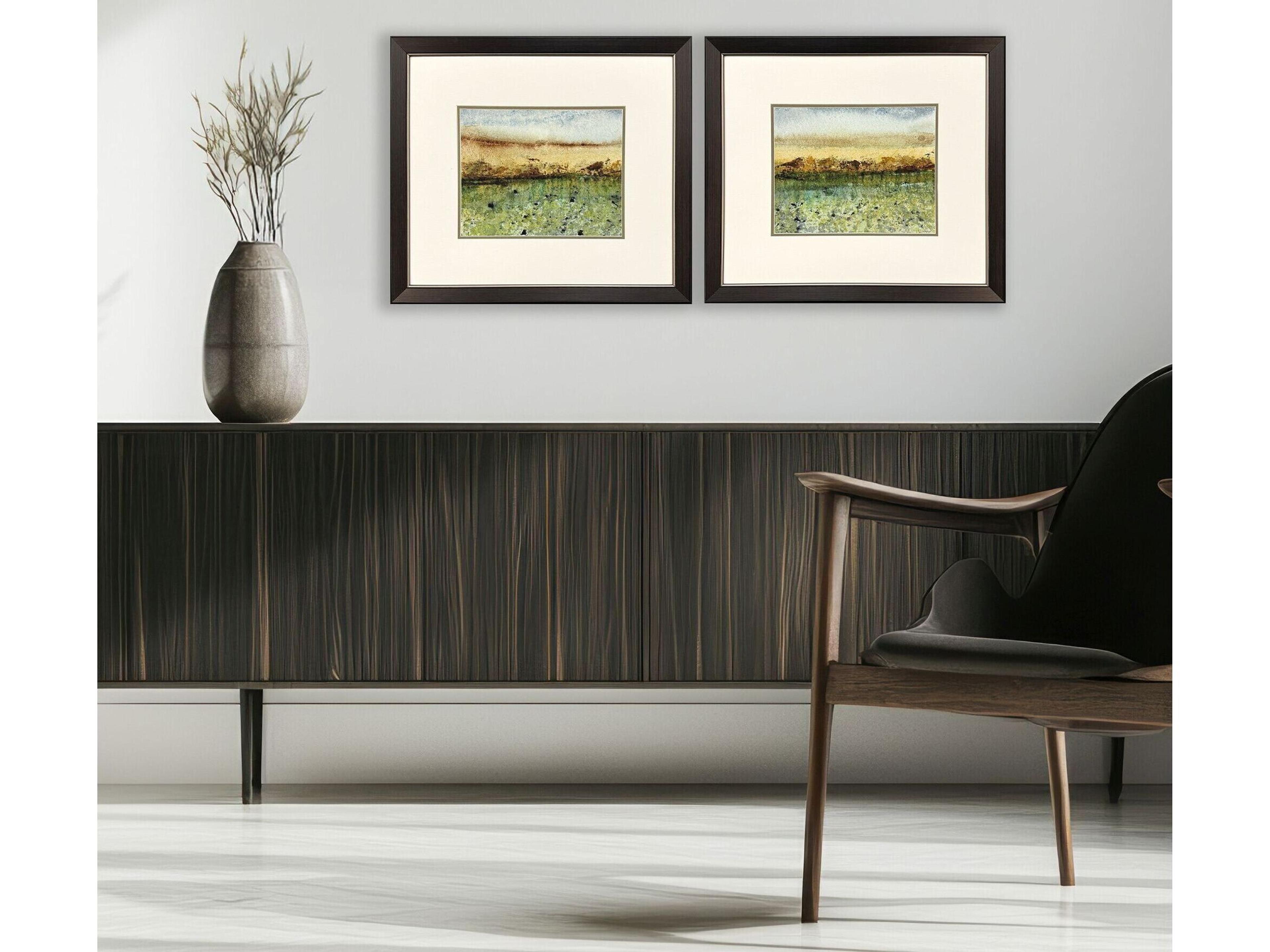 Paragon Abstract Vast Field Framed Art - Set of 2