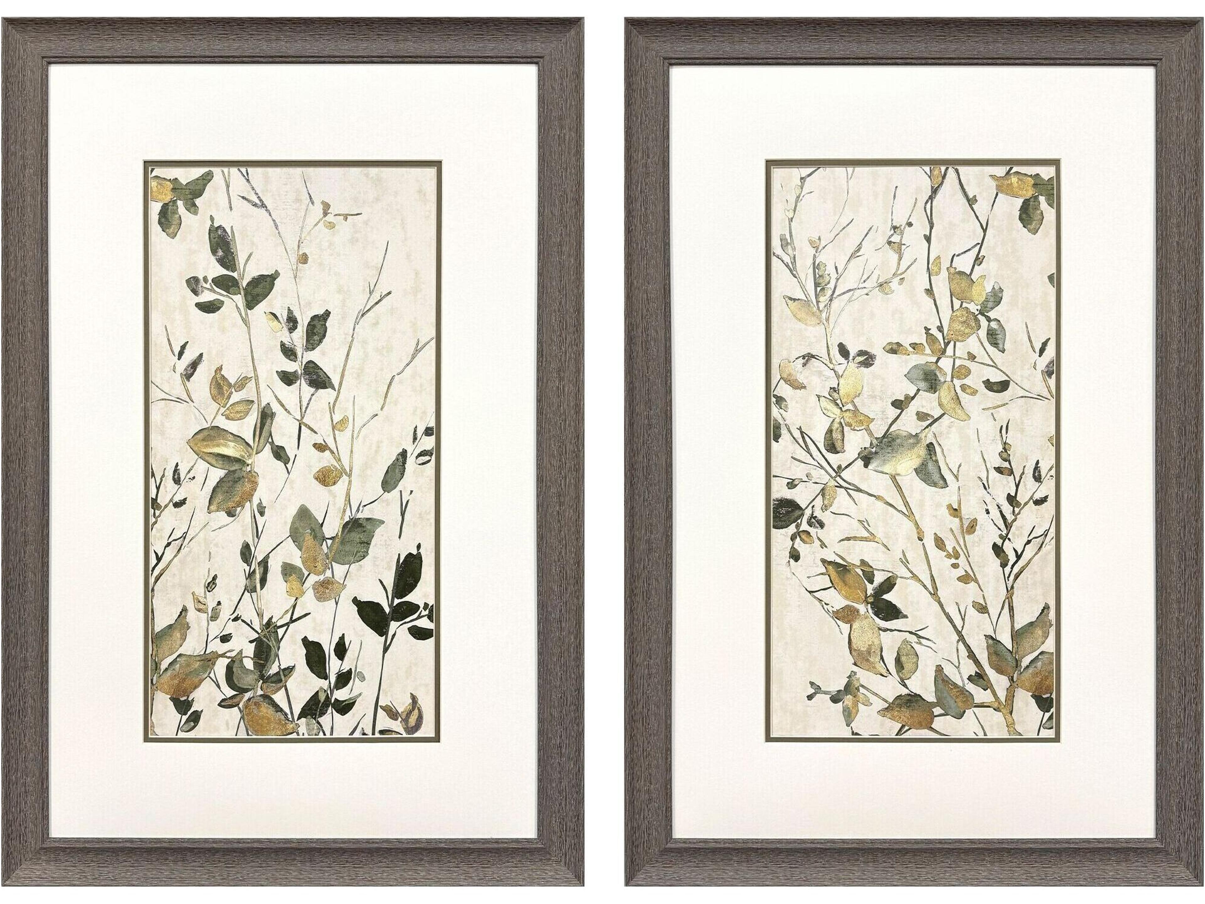 Neutral Green Framed Art - Set of 2