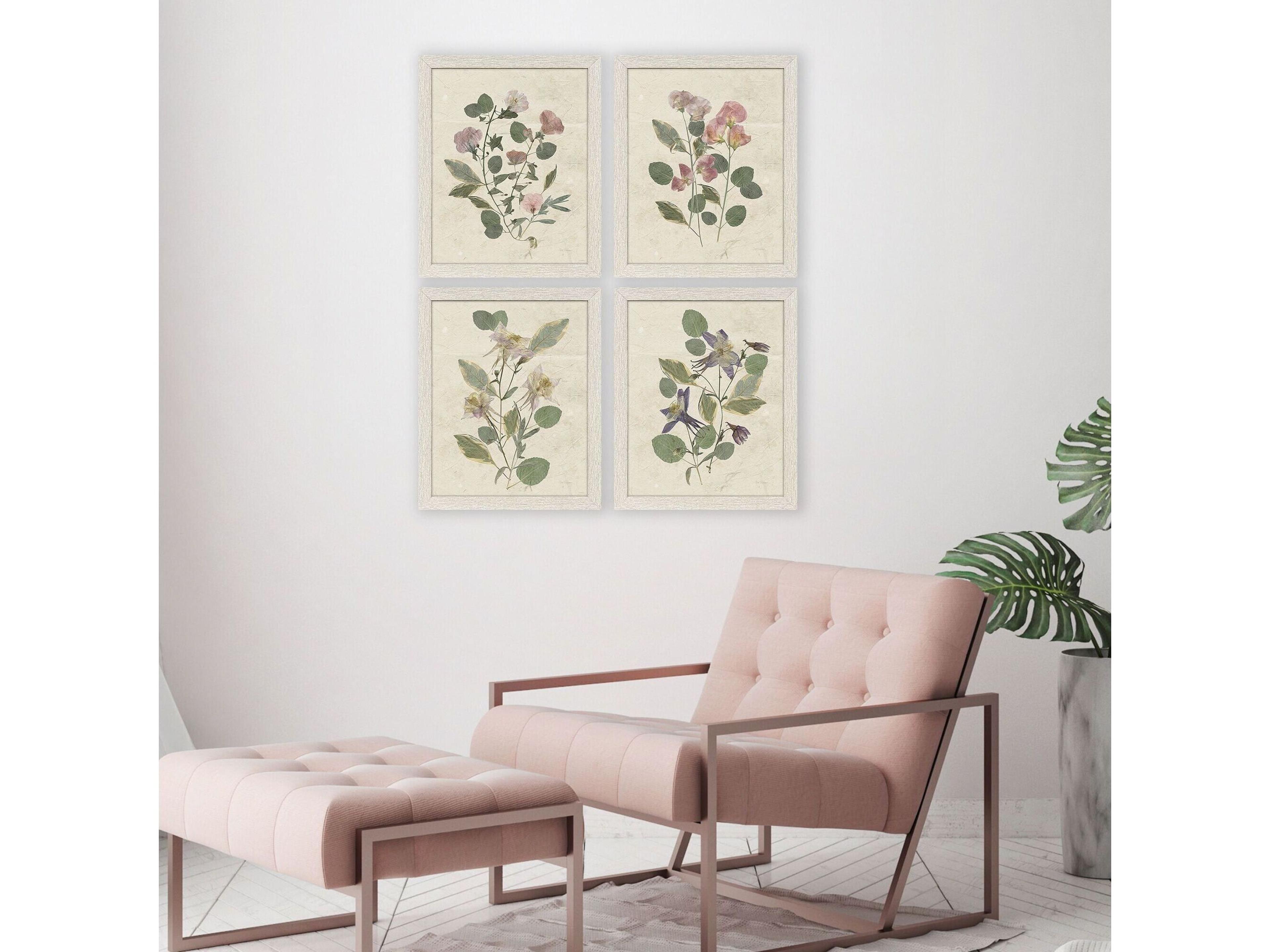 Paragon Pressed Arrangement Framed Art - Set of 4