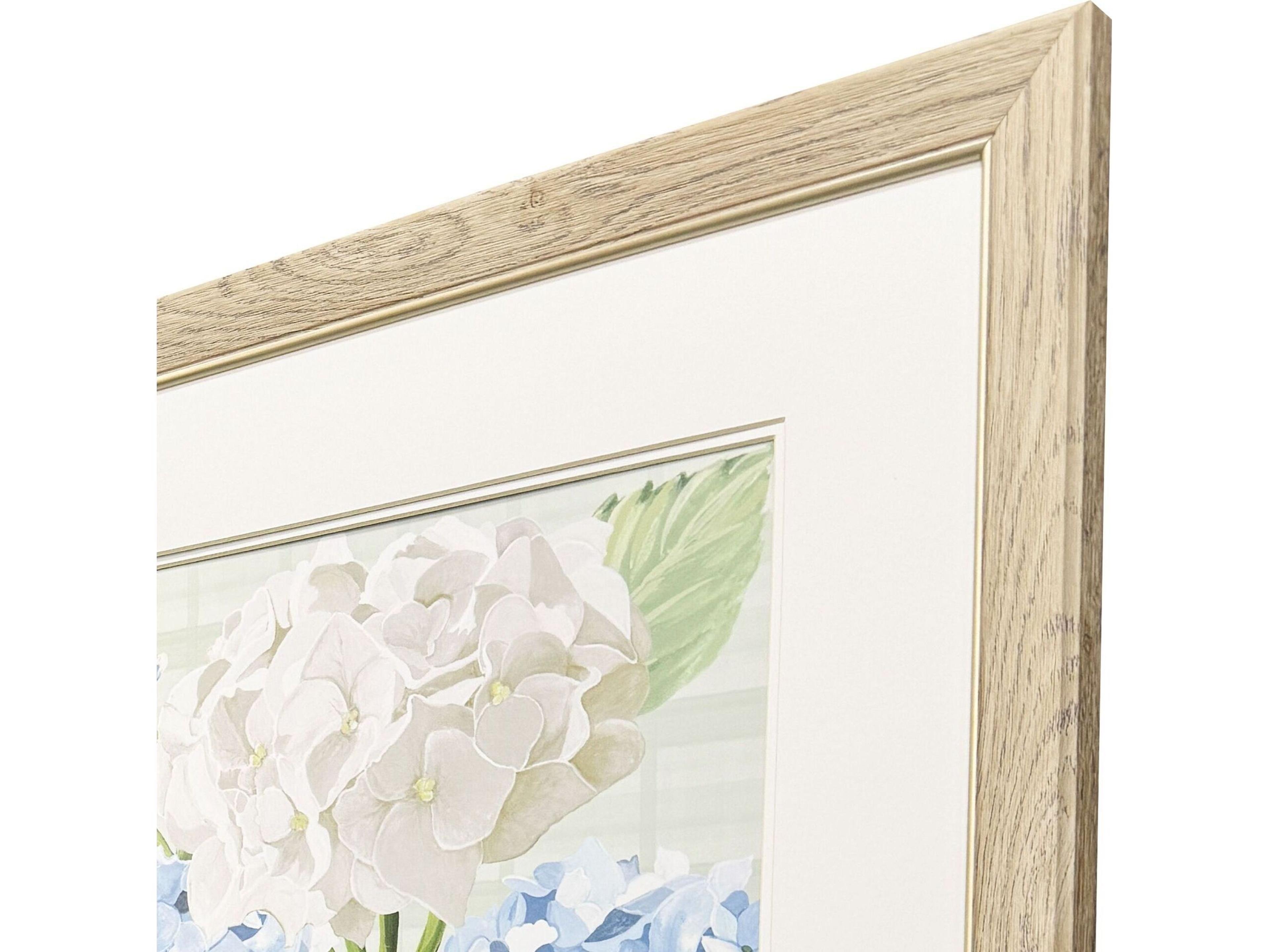 Paragon Hydrangeas on Plaid Framed Art - Set of 2