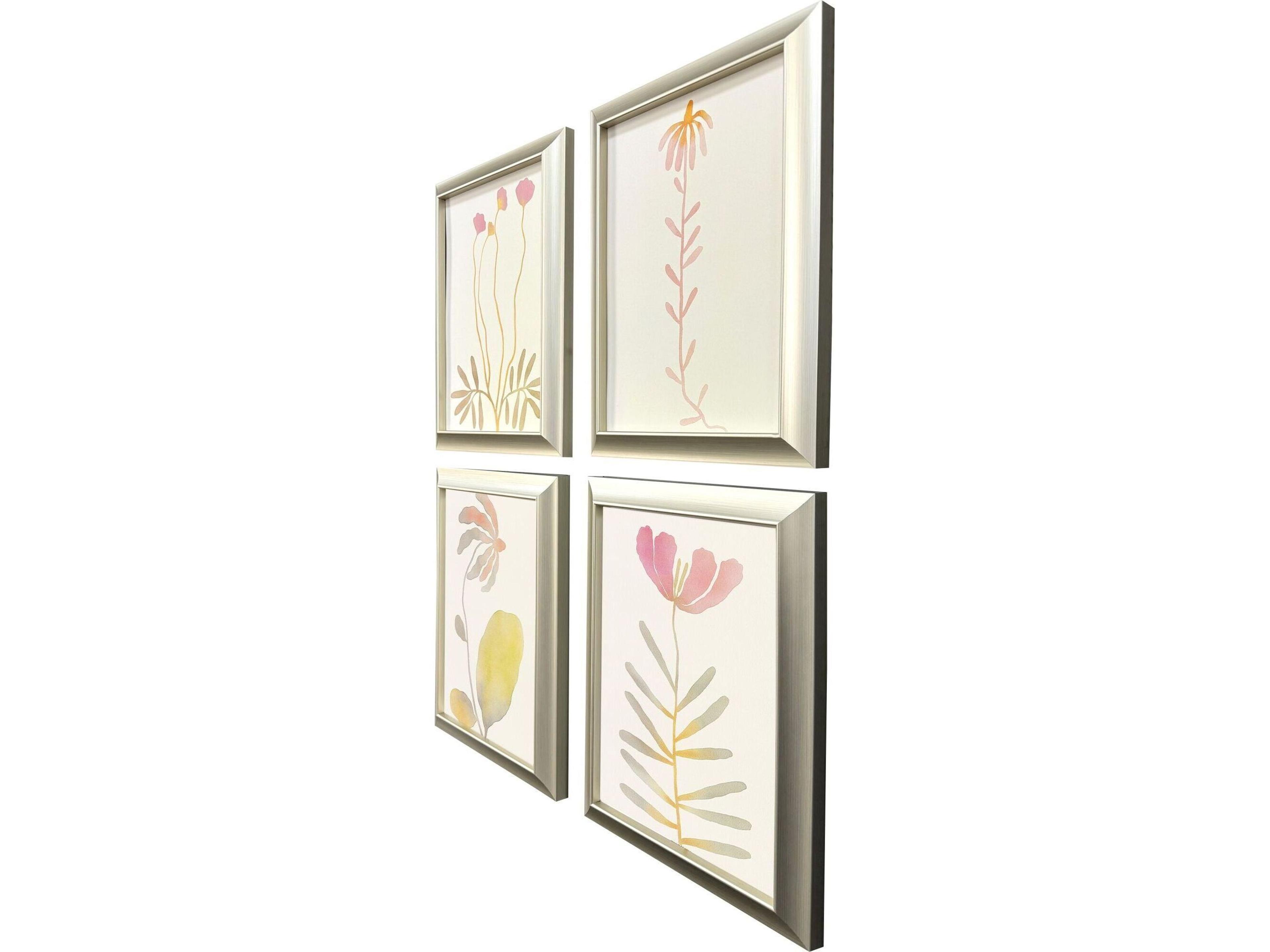 Paragon Soft Bloom Framed Art - Set of 4