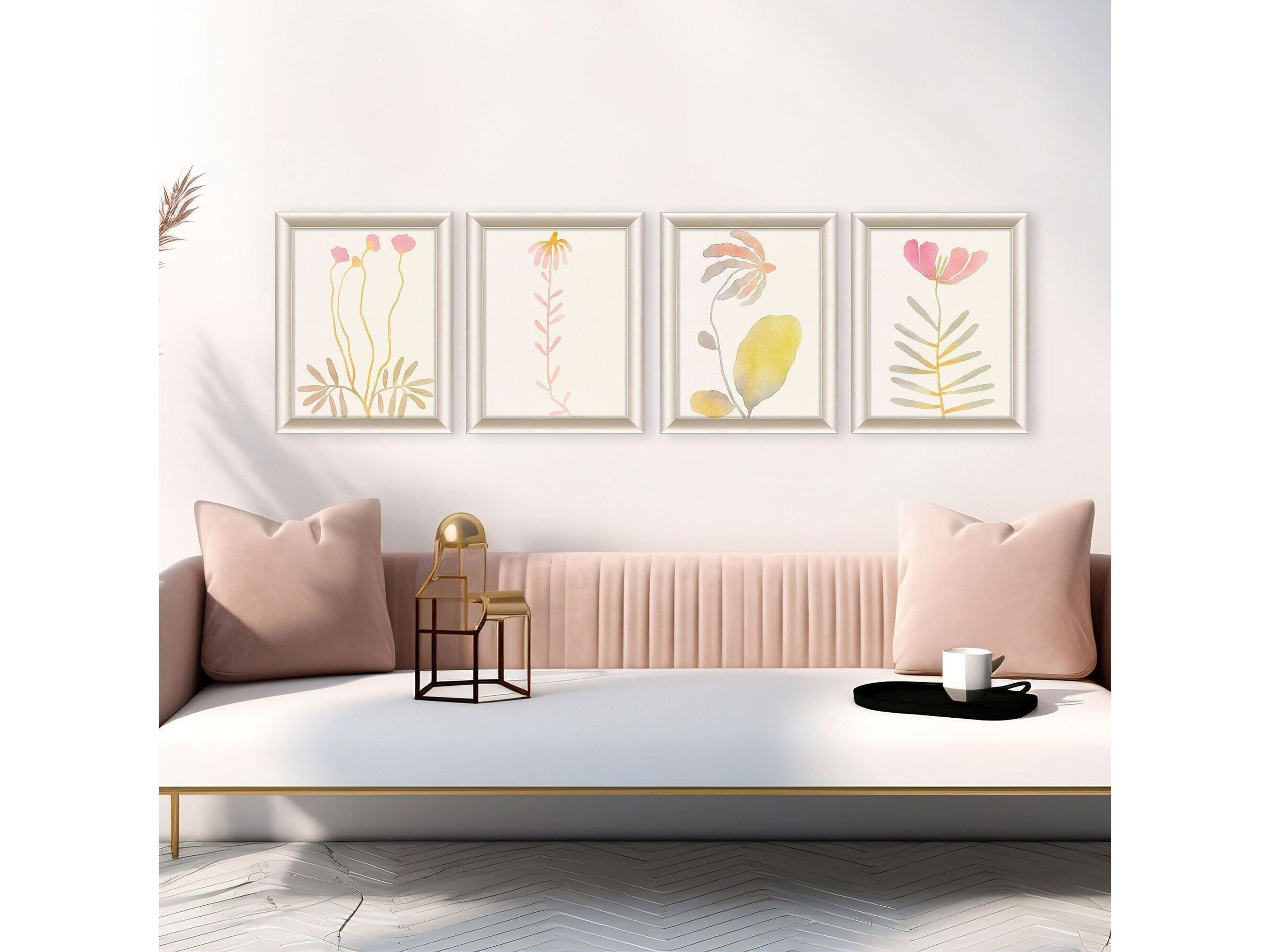 Paragon Soft Bloom Framed Art - Set of 4