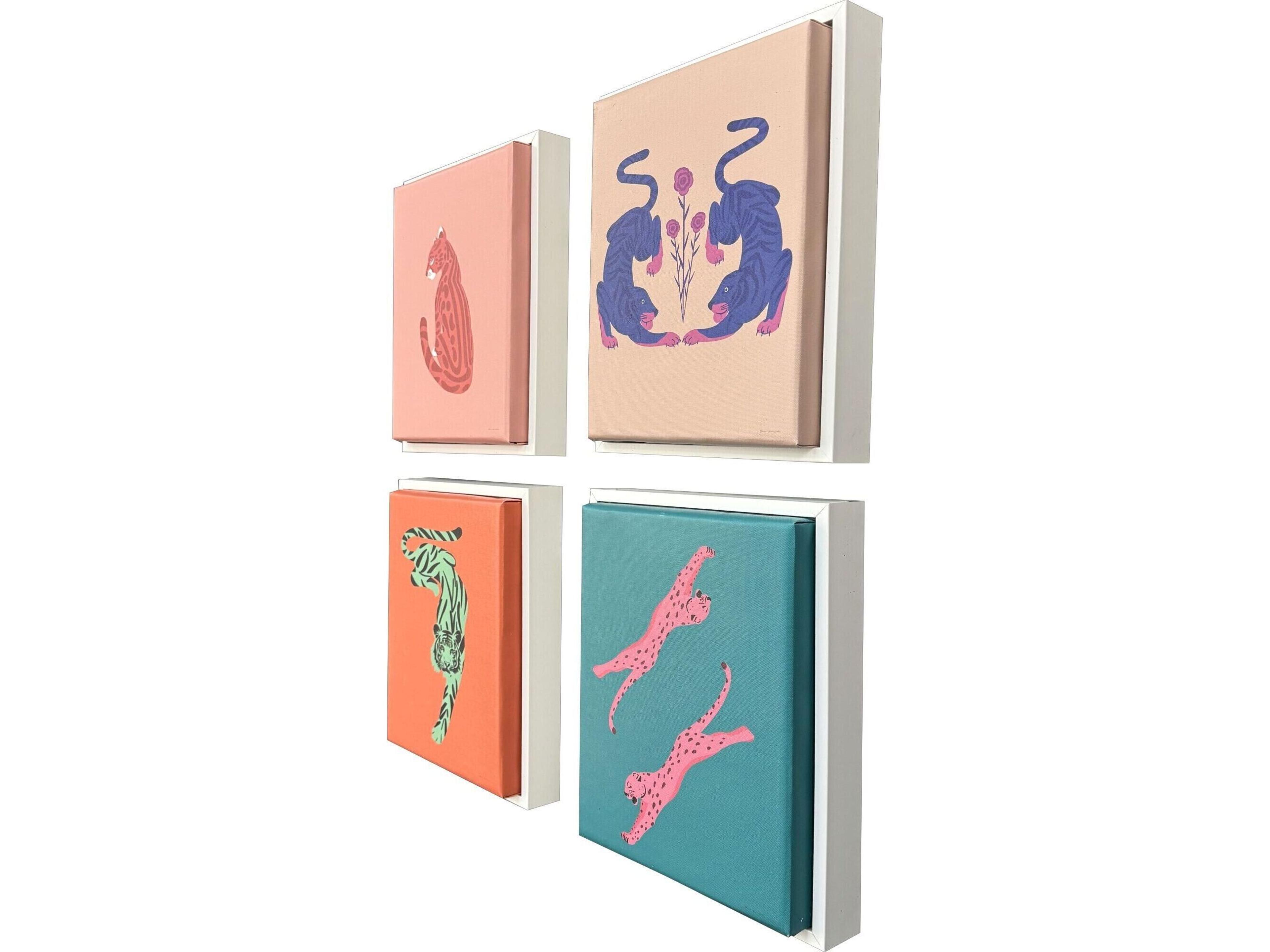 Paragon Big Cat Canvas Wall Art - Set of 4