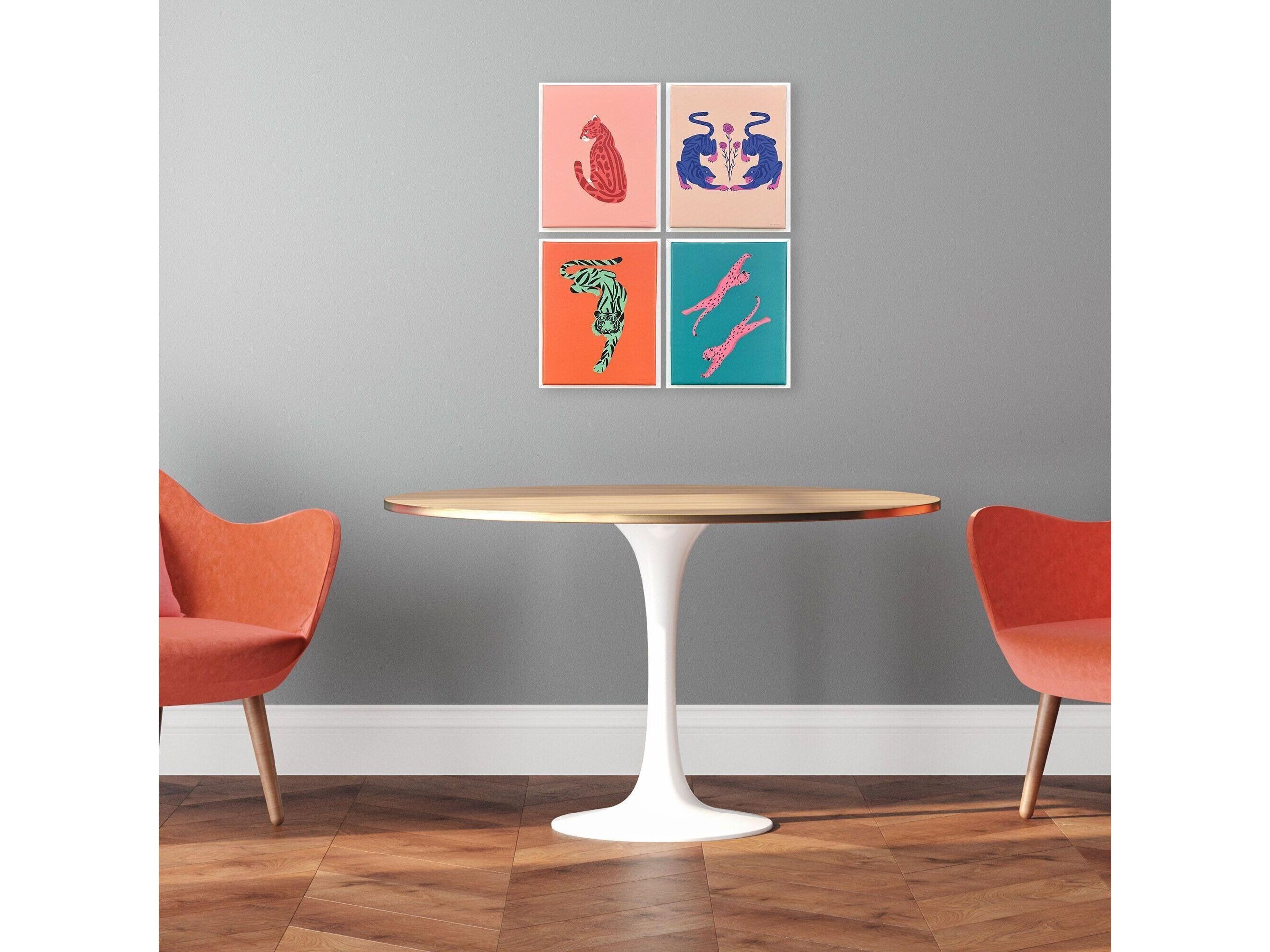 Paragon Big Cat Canvas Wall Art - Set of 4