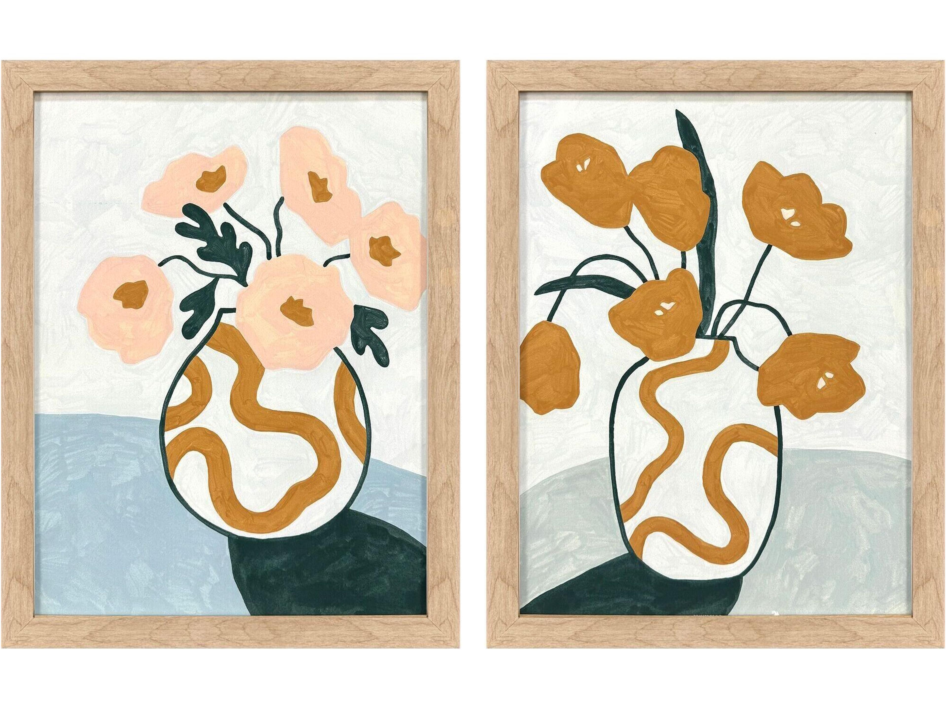 Whimsical Bloom Framed Art - Set of 2