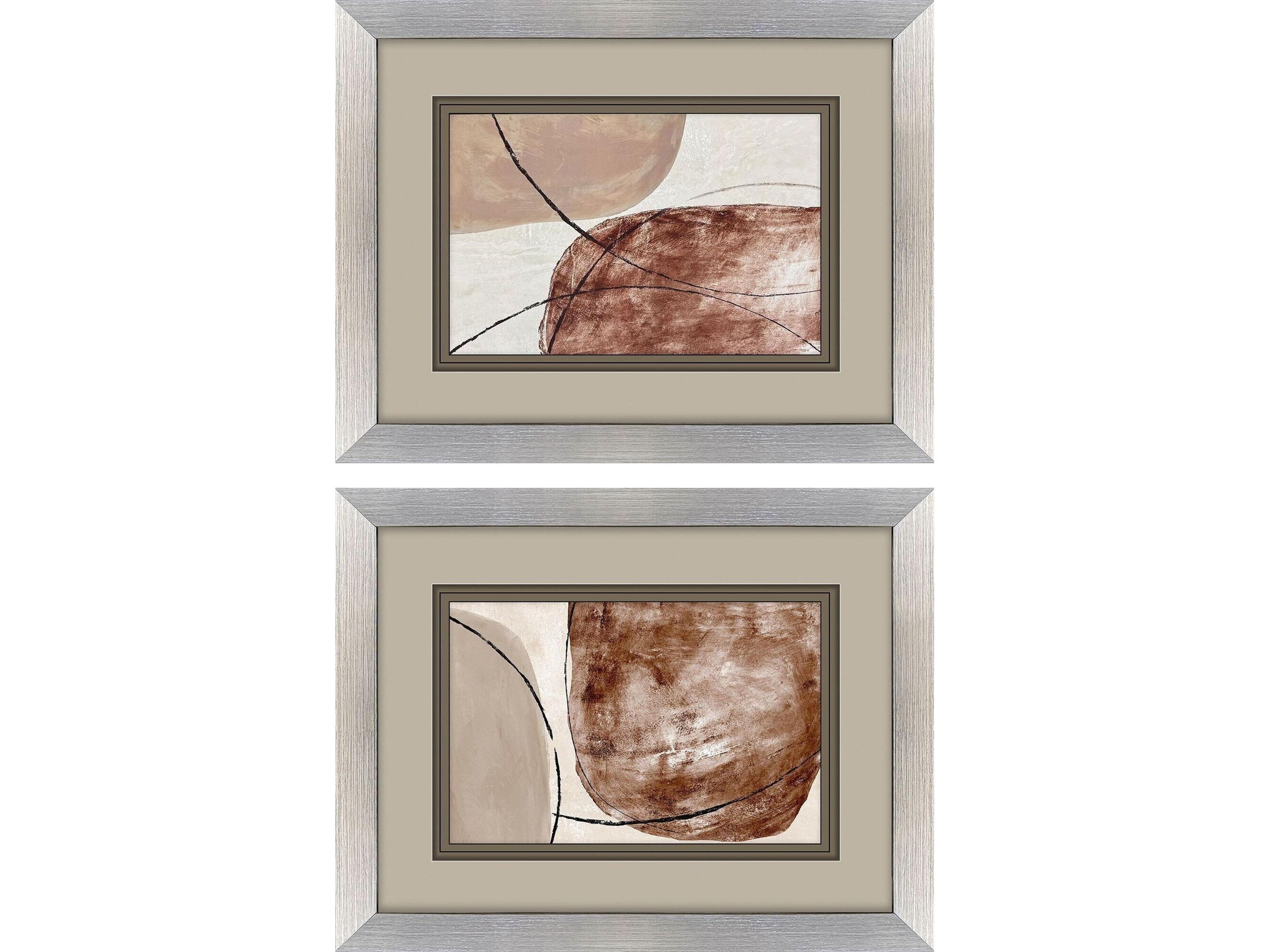 Shining Taupe Framed Art - Set of 2