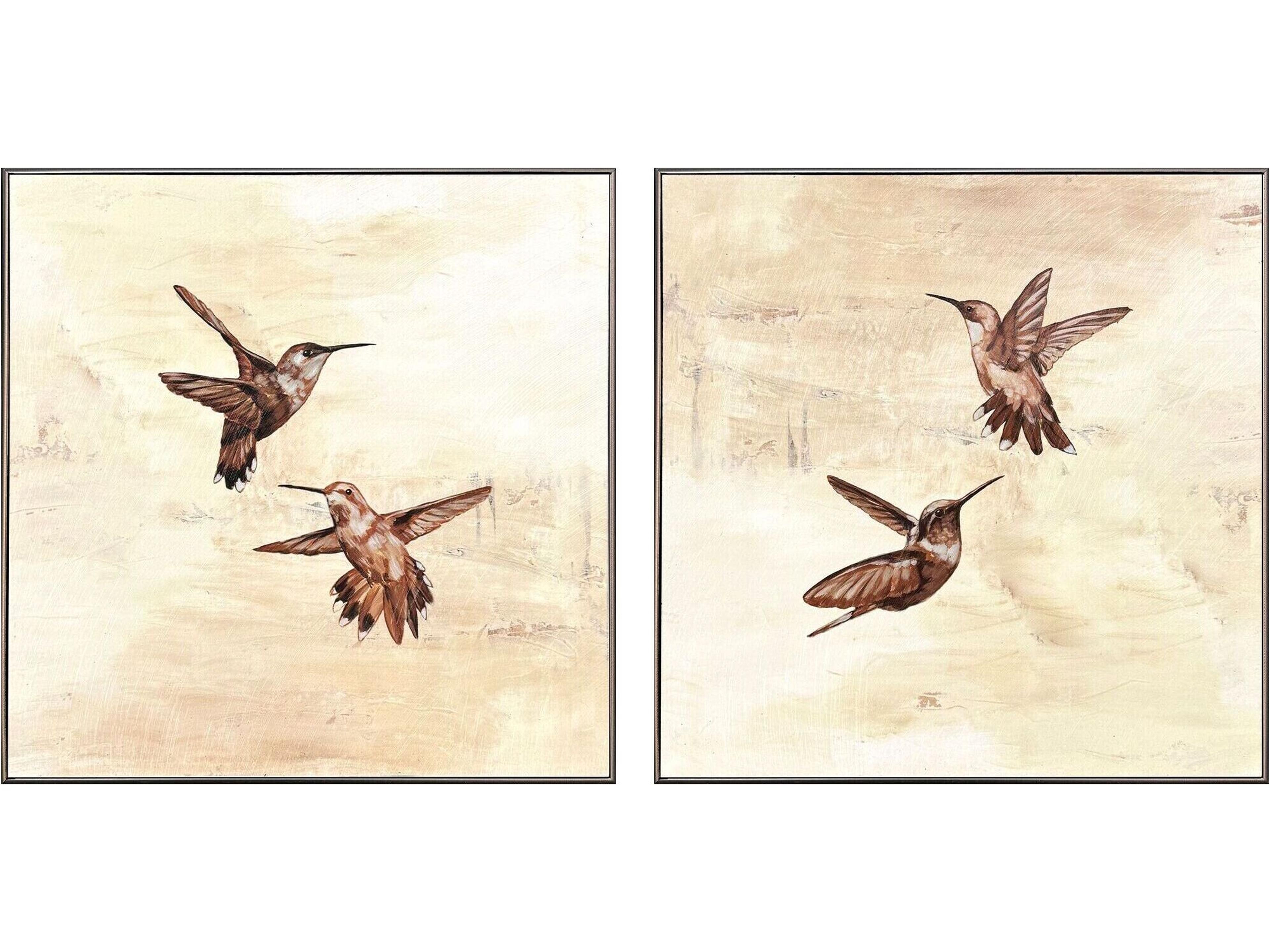 Paragon Neutral Flight Non-Glass Framed Art - Set of 2