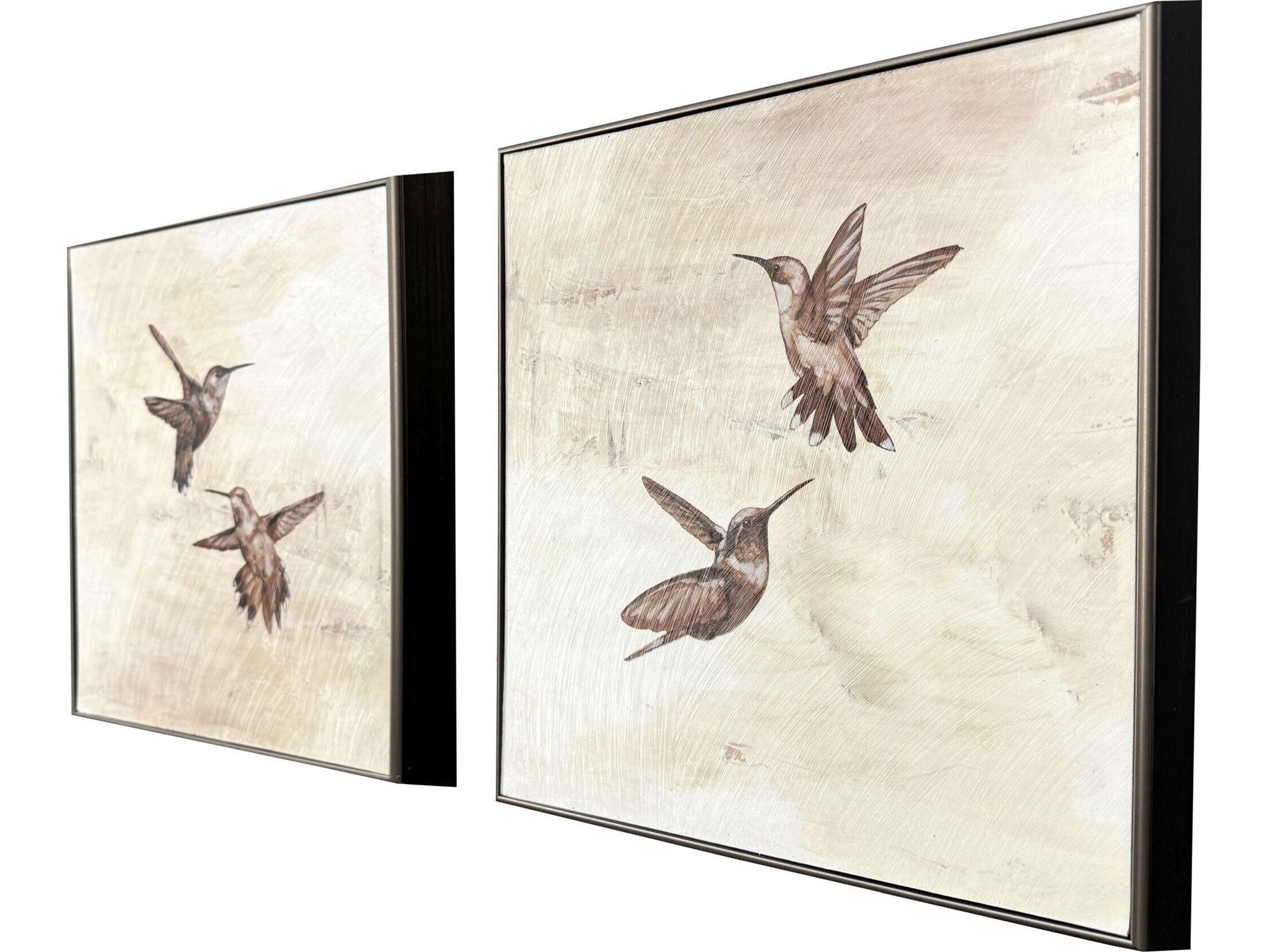 Paragon Neutral Flight Non-Glass Framed Art - Set of 2
