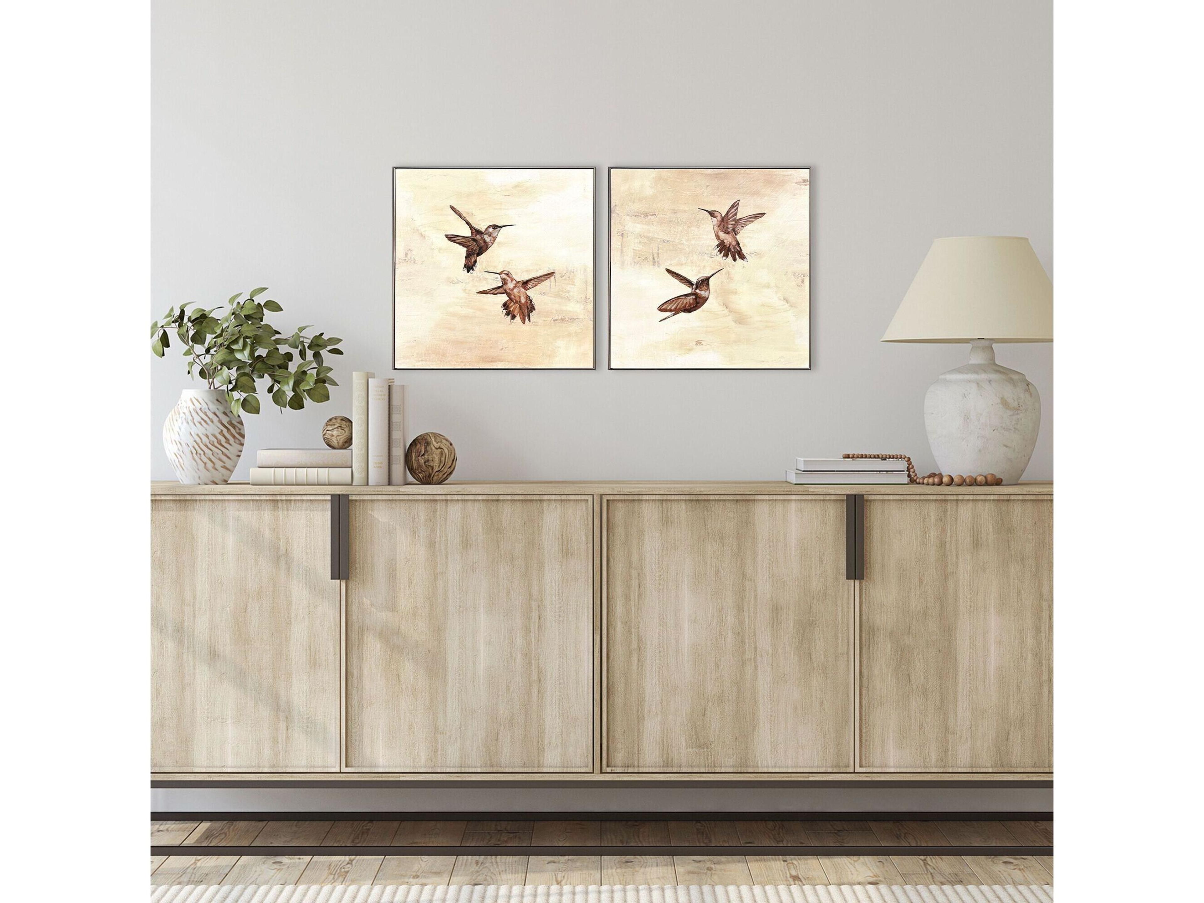 Paragon Neutral Flight Non-Glass Framed Art - Set of 2