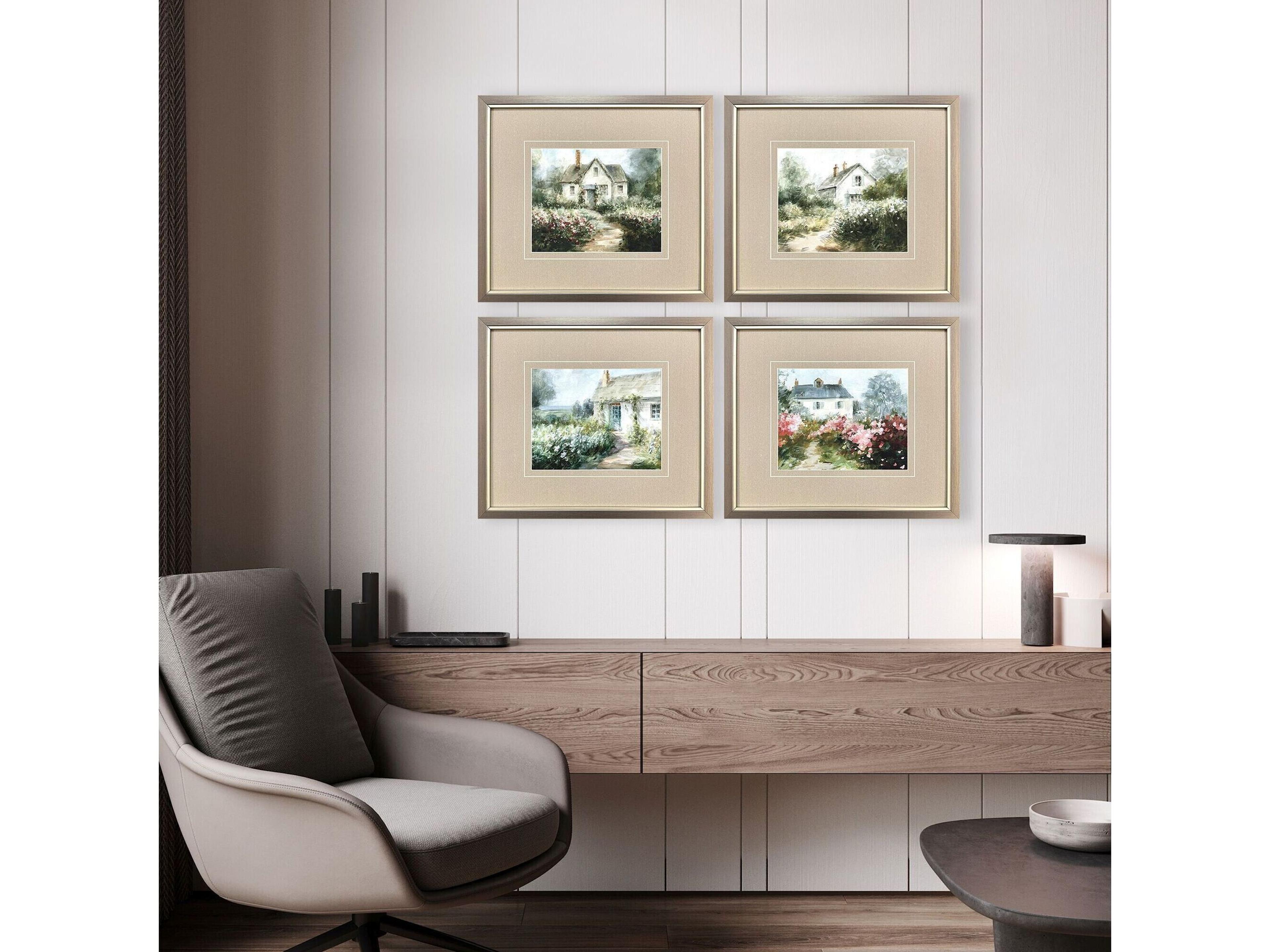 Paragon Cottage Garden Framed Art - Set of 4