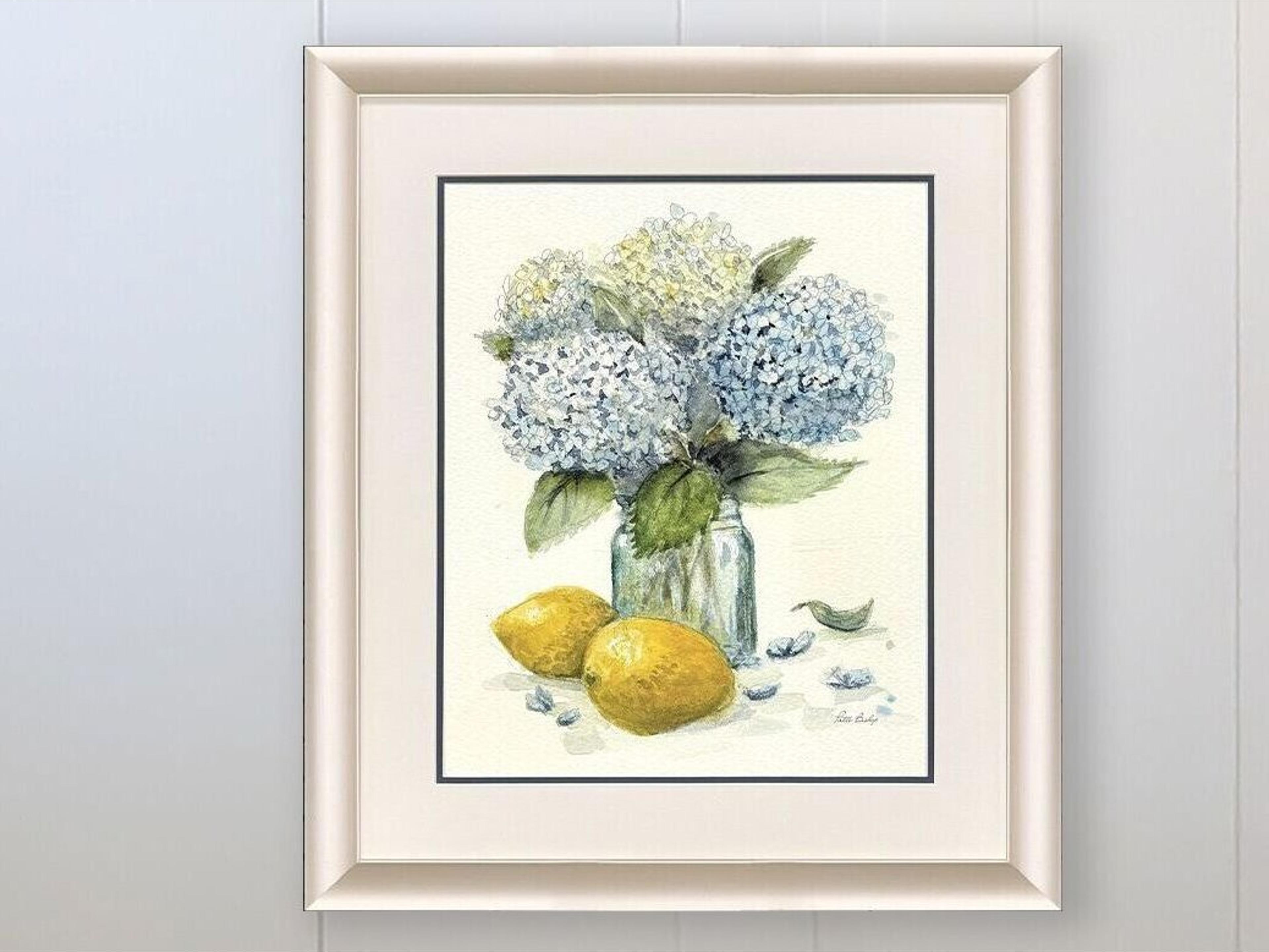 Paragon Hydrangea Lemons 1 Framed Art