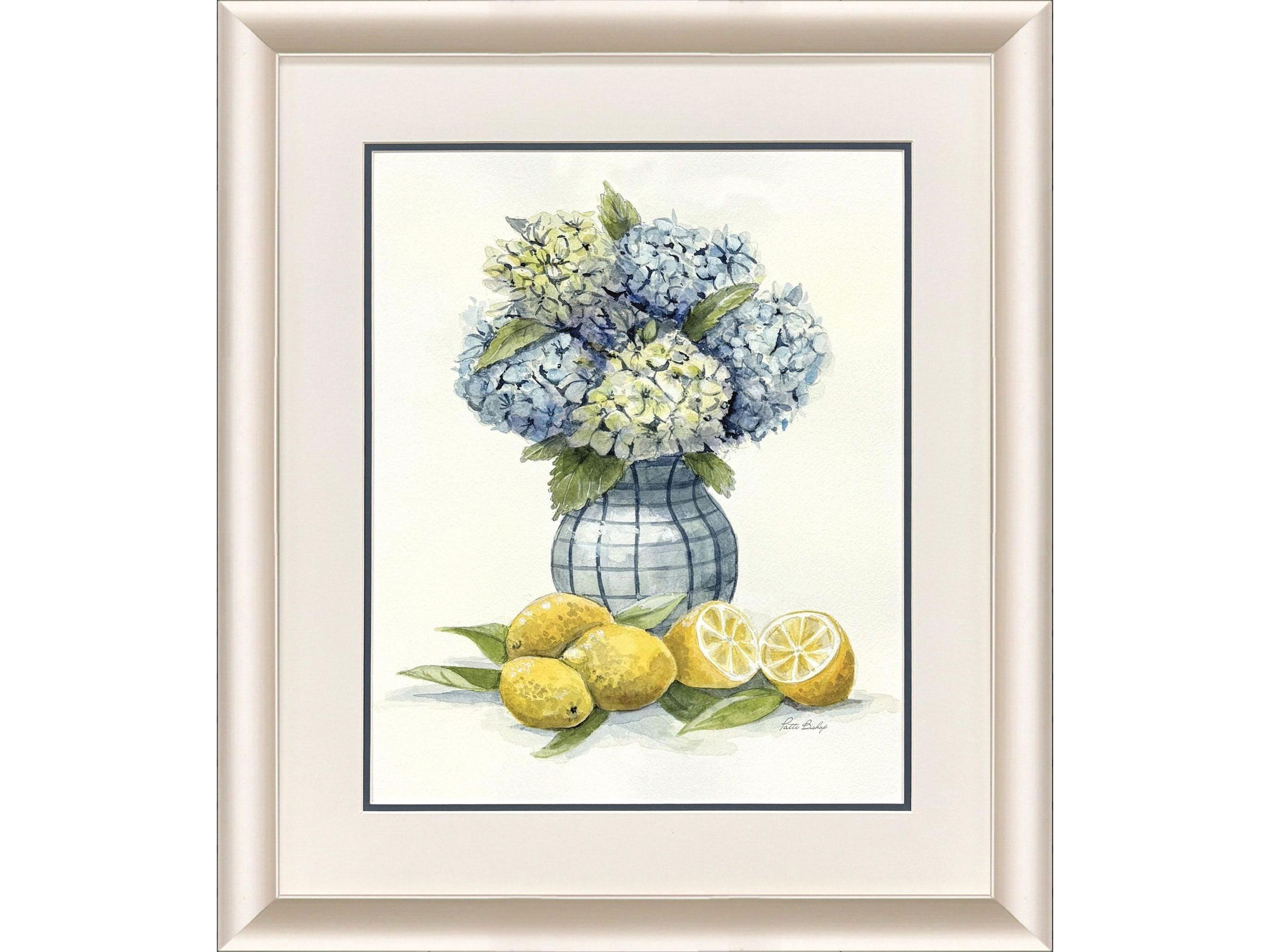 Paragon Hydrangea Lemons 2 Framed Art