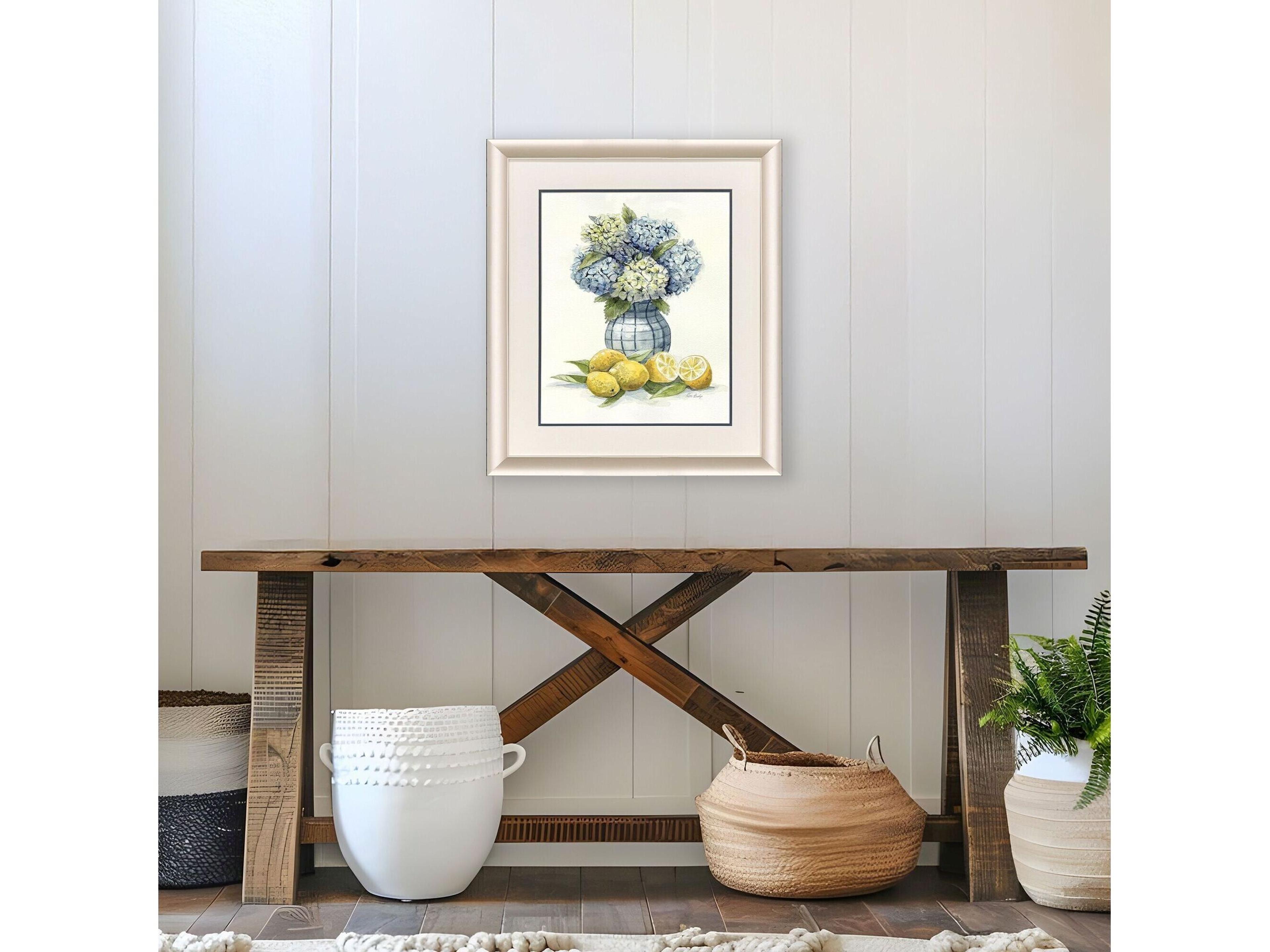 Paragon Hydrangea Lemons 2 Framed Art