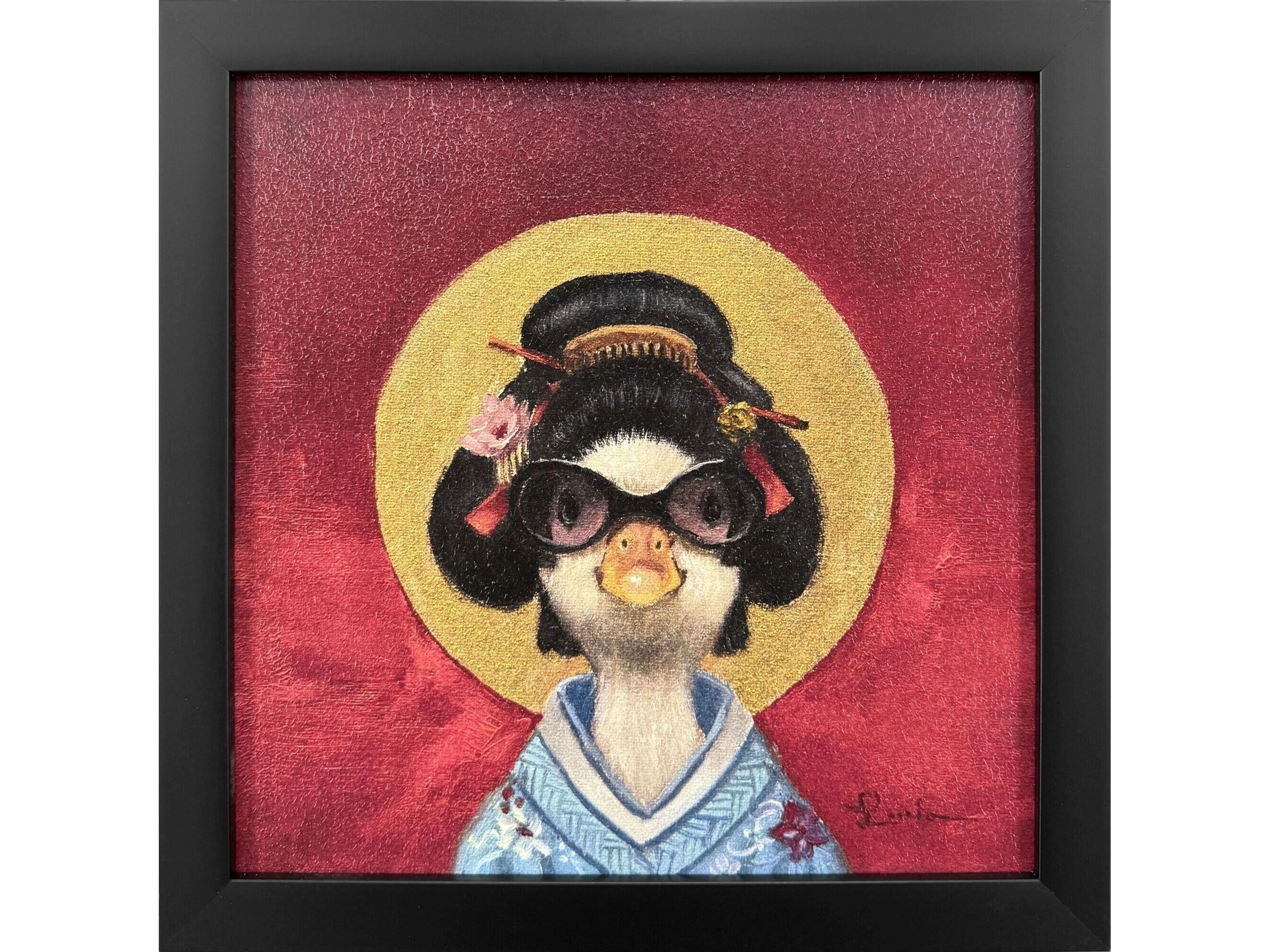 Paragon Geisha Duck Non-Glass Framed Art