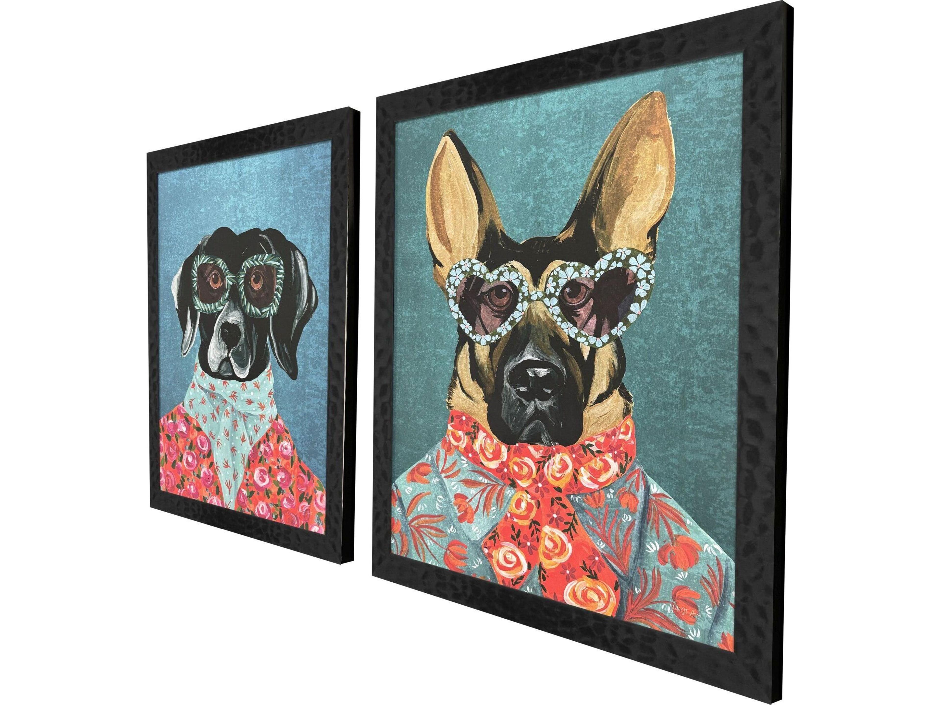 Paragon Whimsy Dog I Framed Art - Set of 2