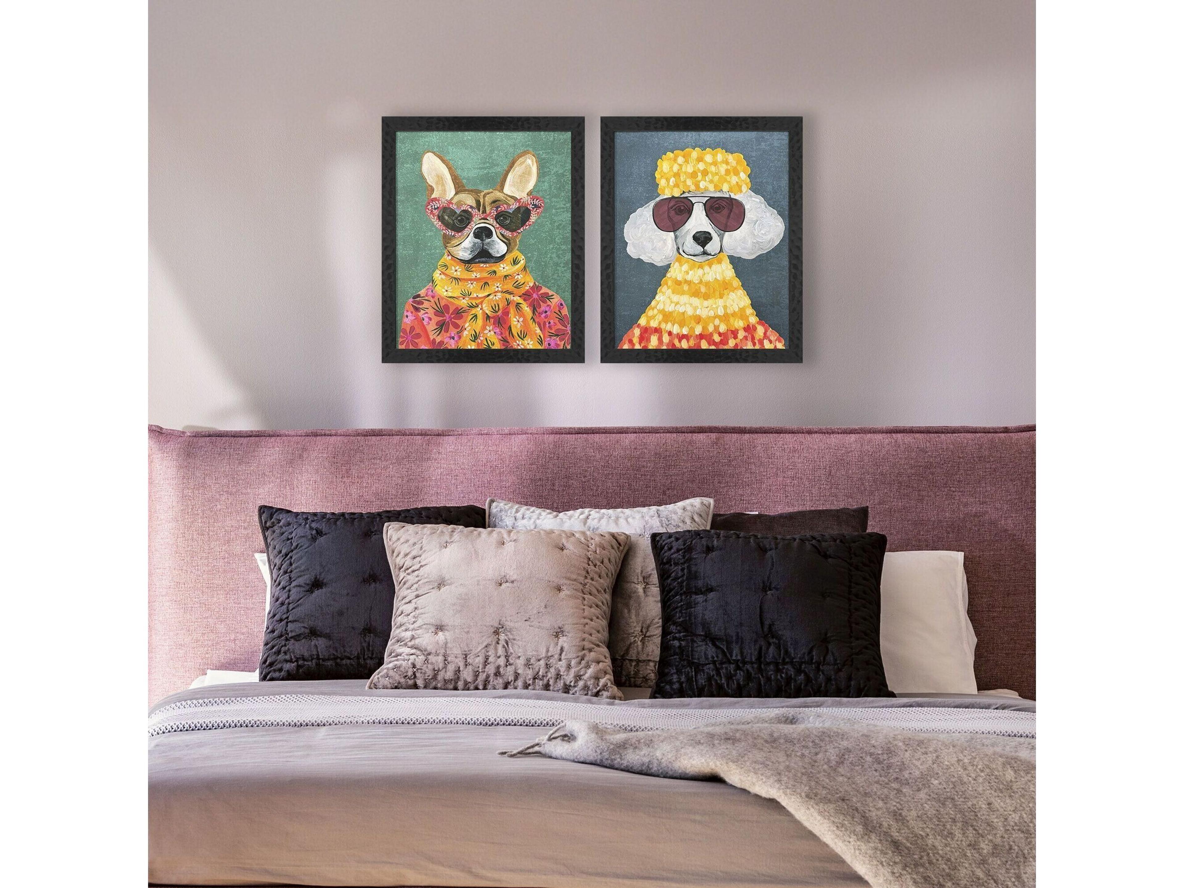 Paragon Whimsy Dog II Framed Art - Set of 2