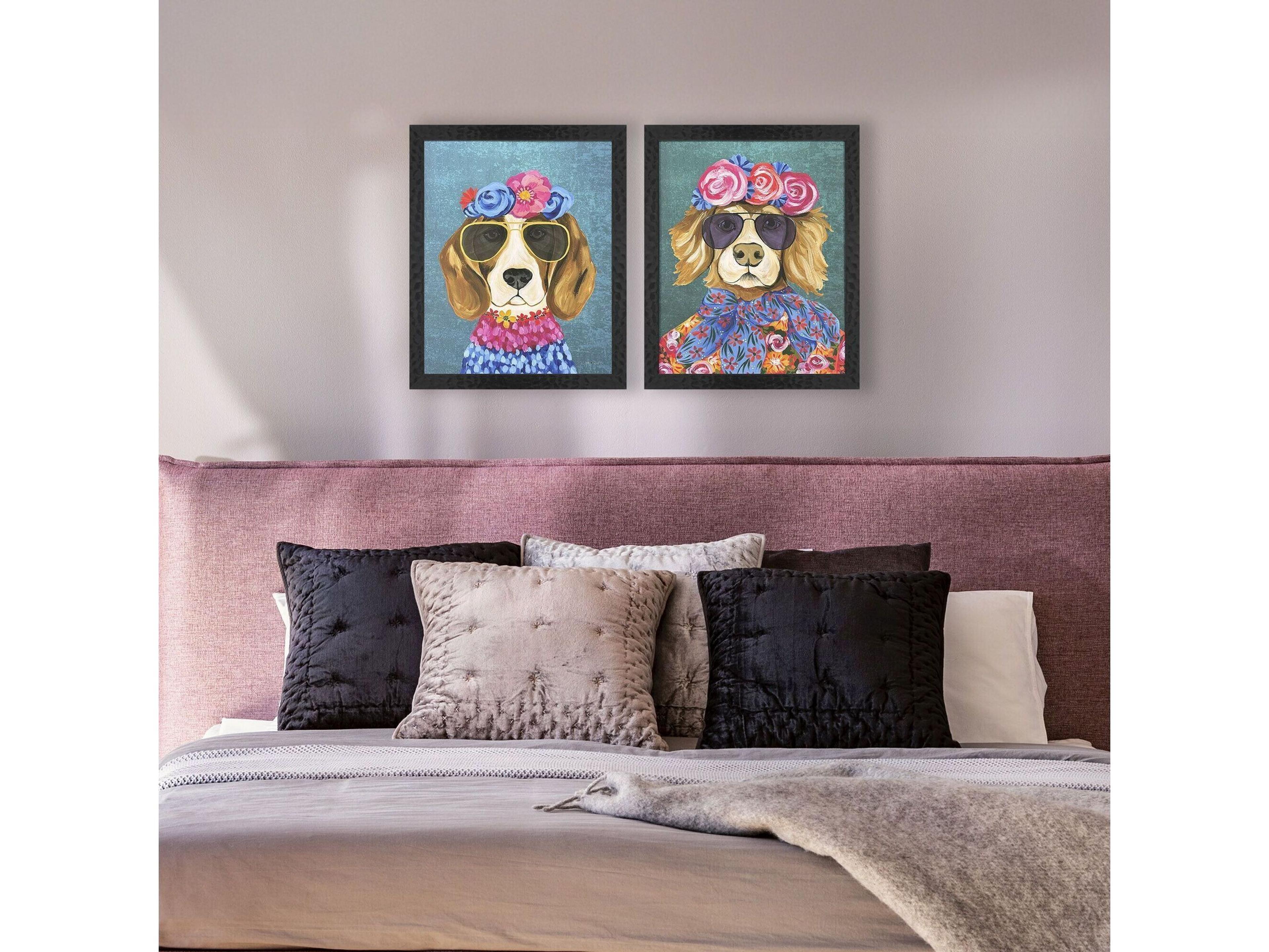 Paragon Whimsy Dog III Framed Art - Set of 2