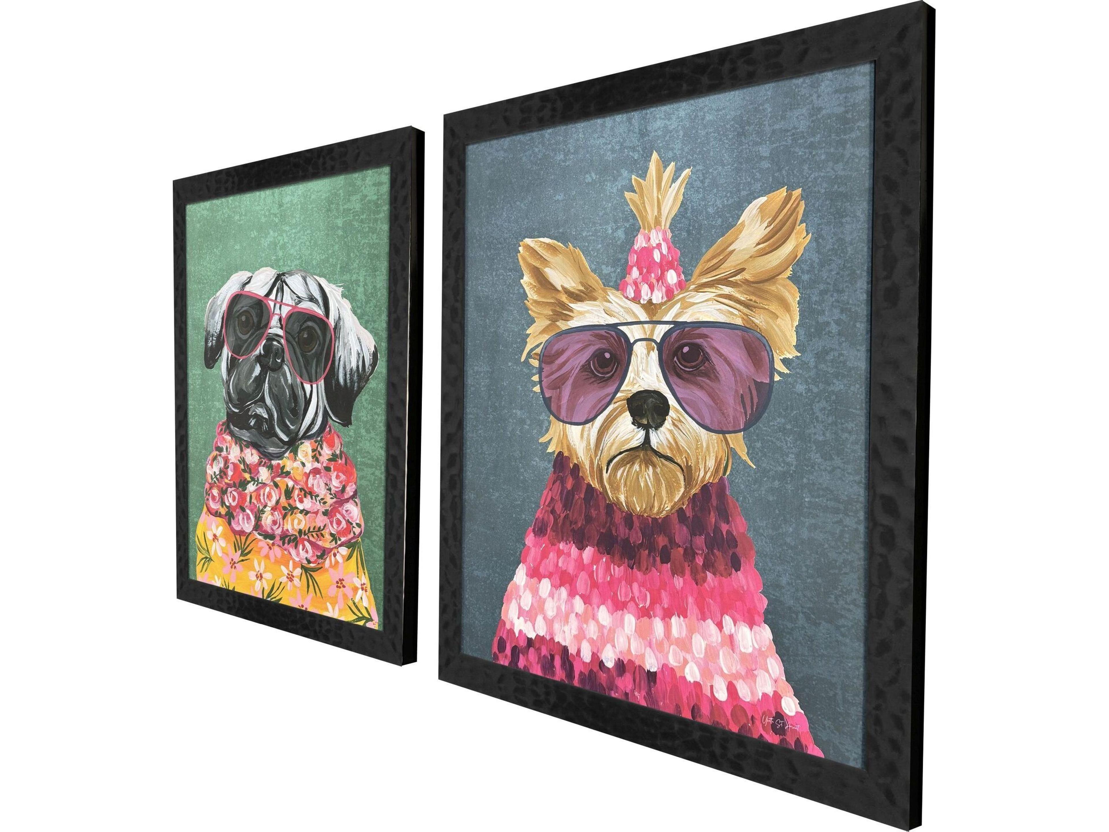 Paragon Whimsy Dog IV Framed Art - Set of 2
