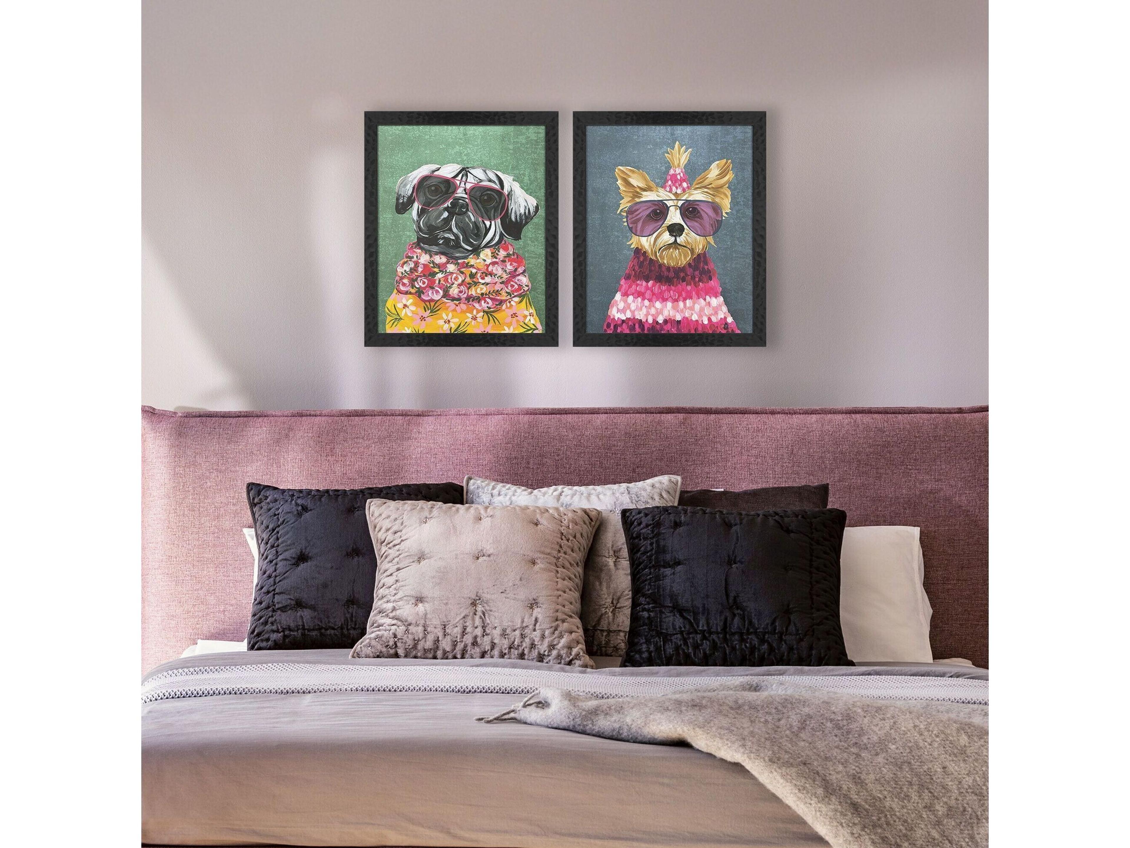 Paragon Whimsy Dog IV Framed Art - Set of 2